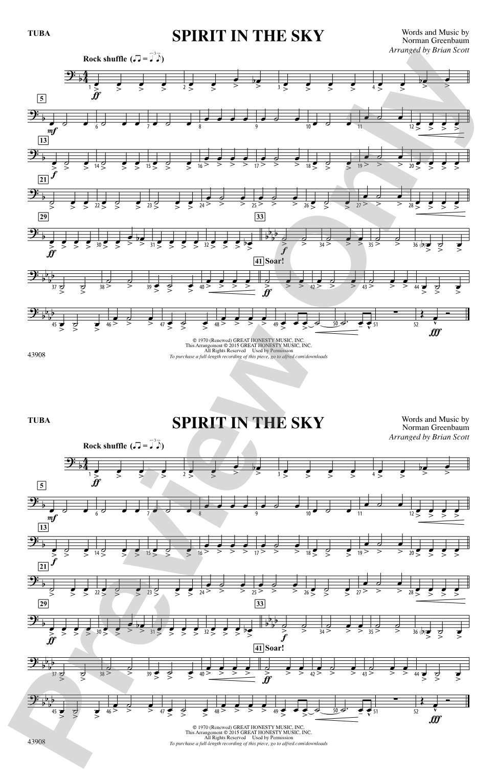 Spirit in the Sky (from Guardians of the Galaxy): Tuba