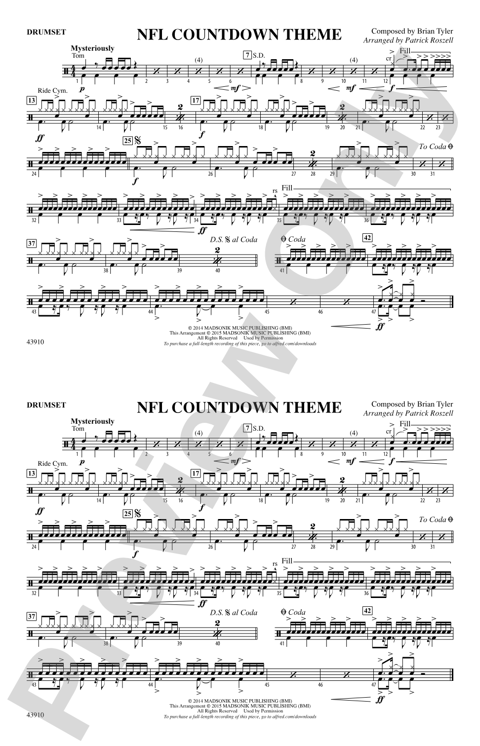 NFL Countdown Theme: Drums