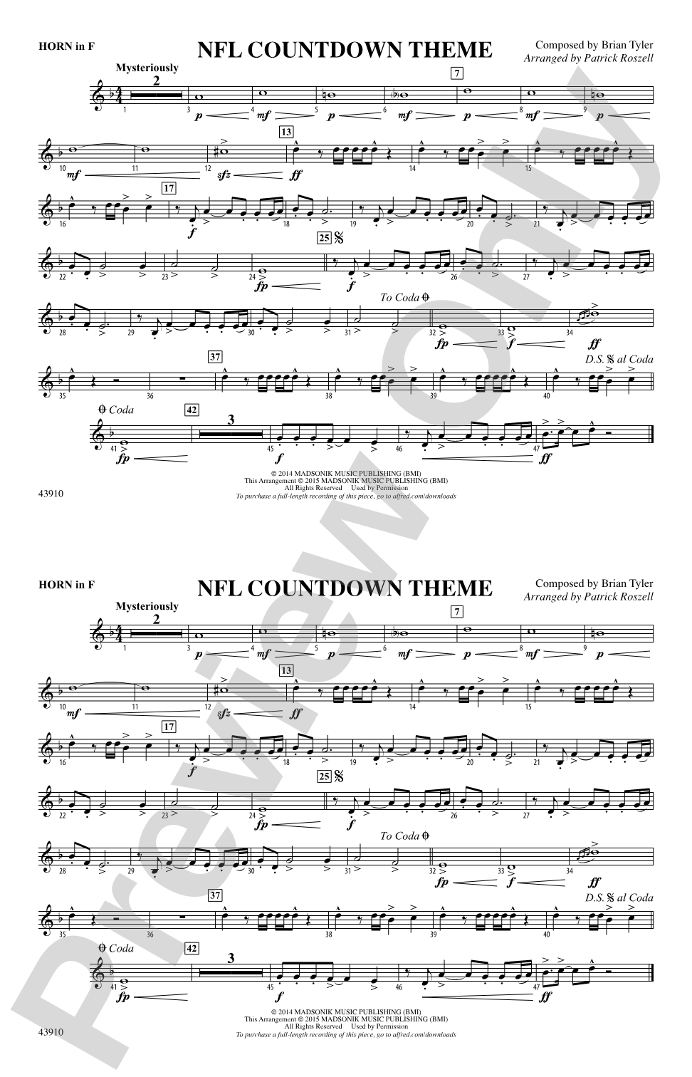 NFL Countdown Theme: 1st F Horn