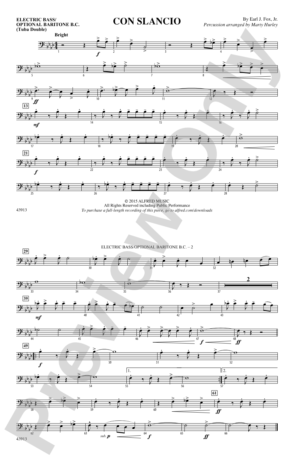 Con Slancio: Electric Bass