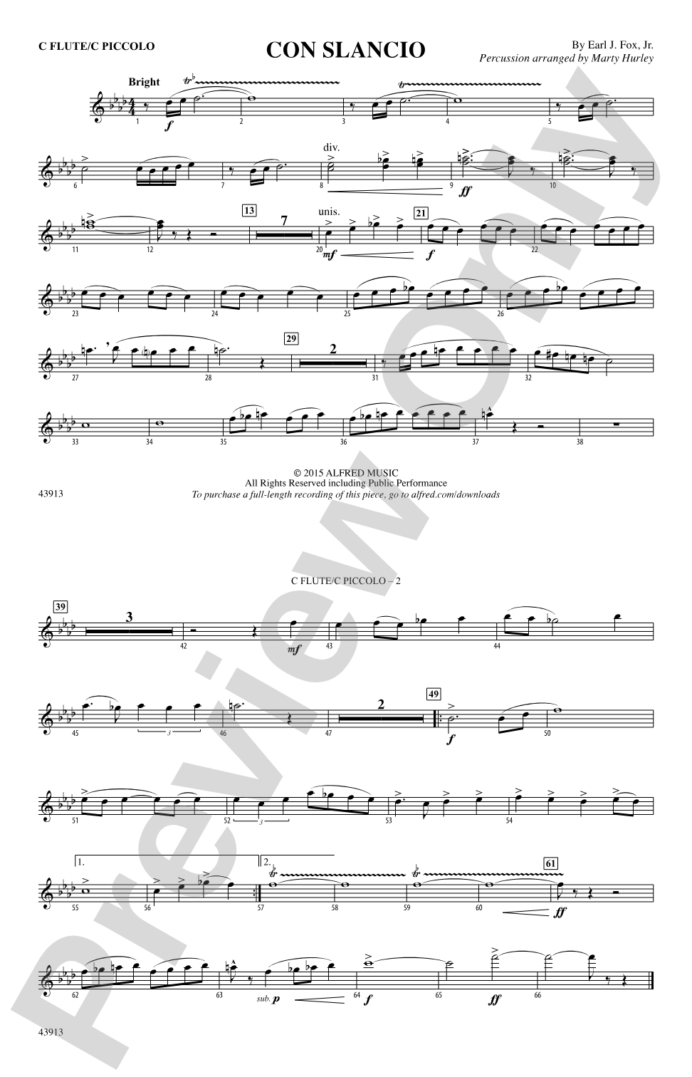 Con Slancio: Flute