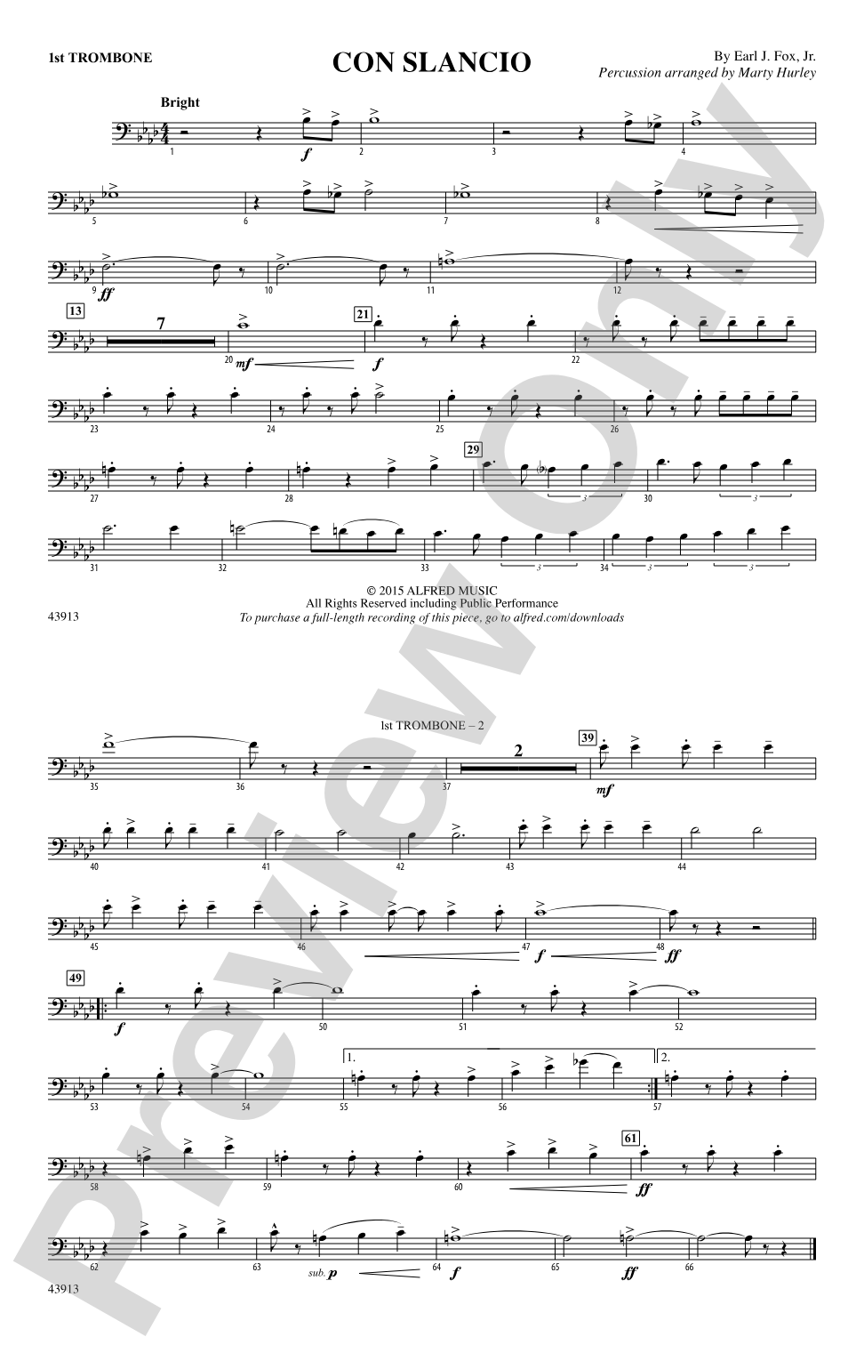 Con Slancio: 1st Trombone