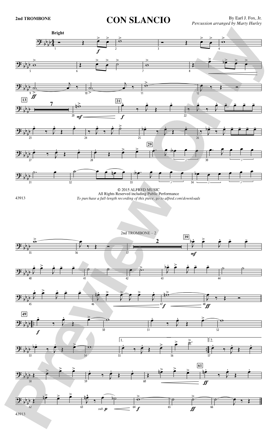 Con Slancio: 2nd Trombone