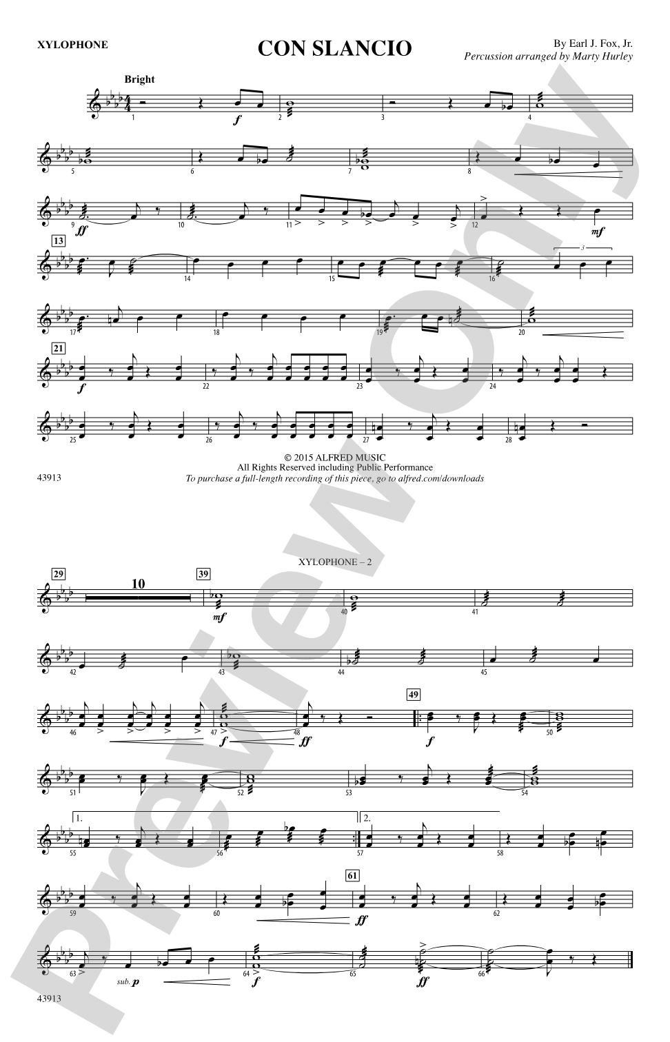 Con Slancio: Xylophone