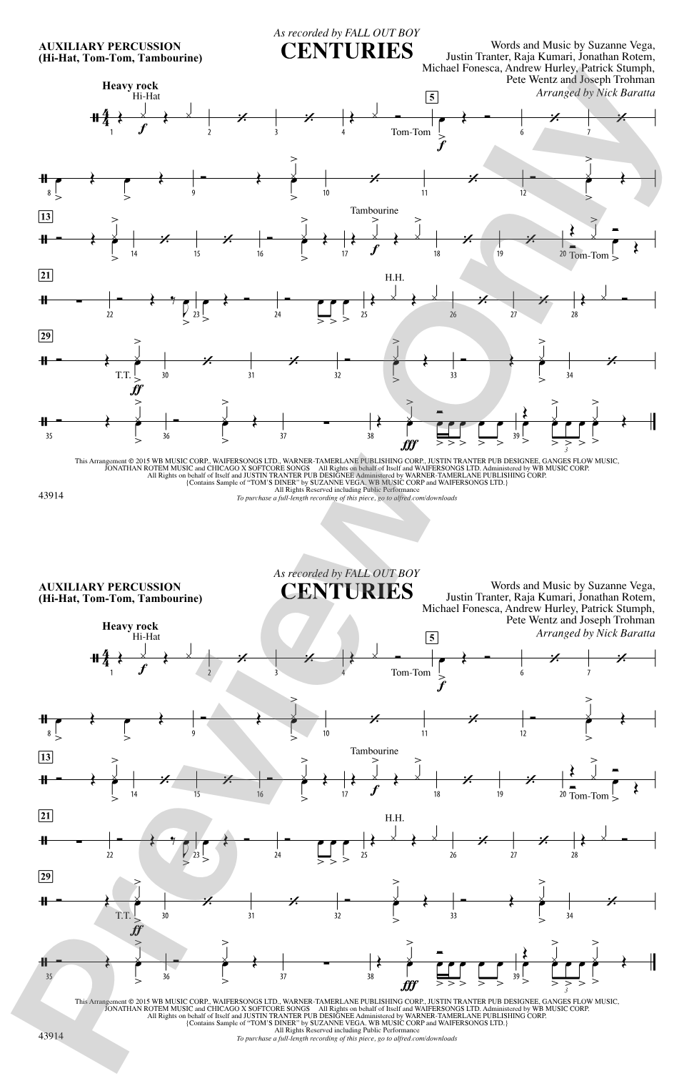 Centuries: Auxiliary Percussion