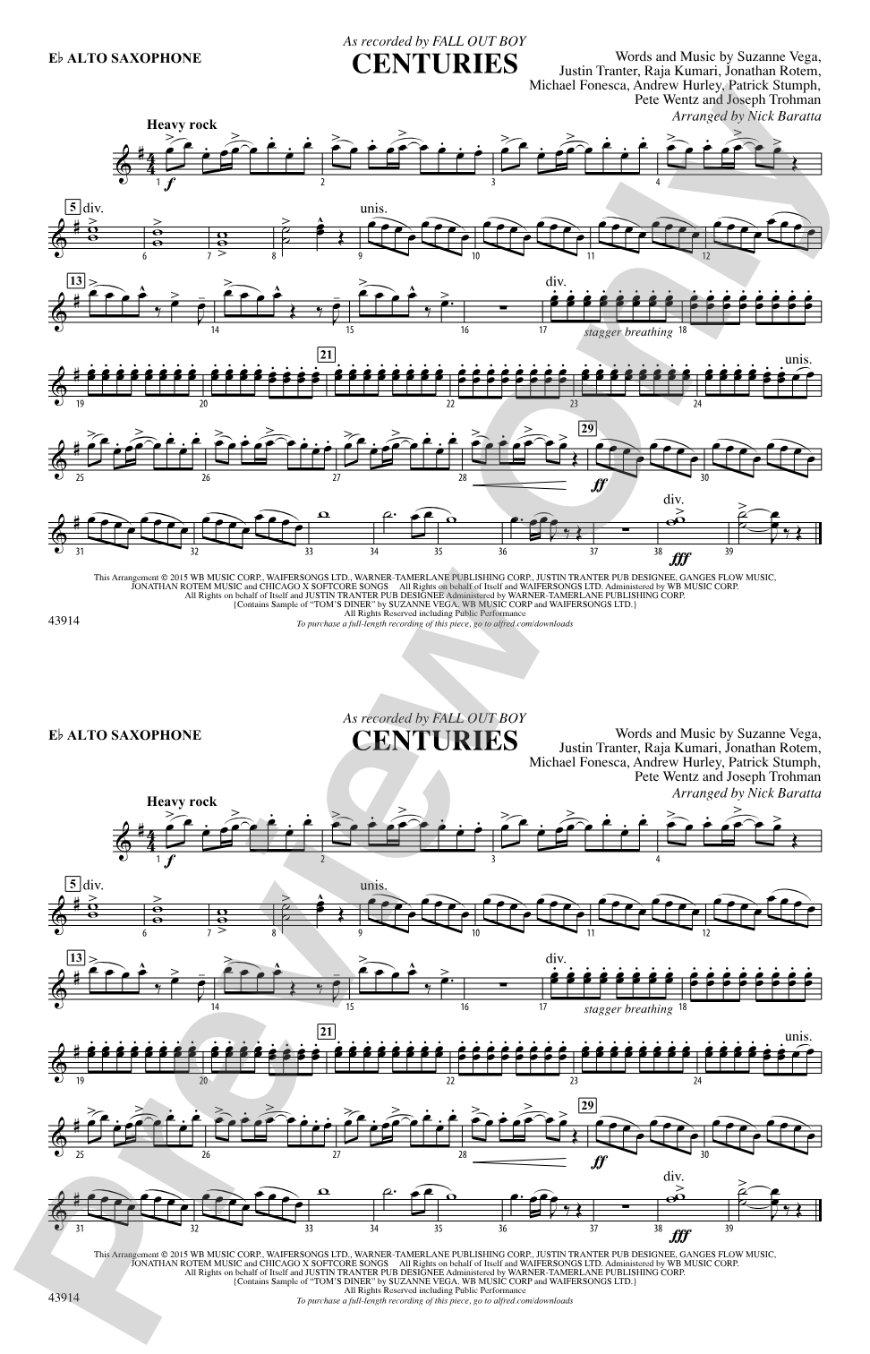 Centuries: E-flat Alto Saxophone
