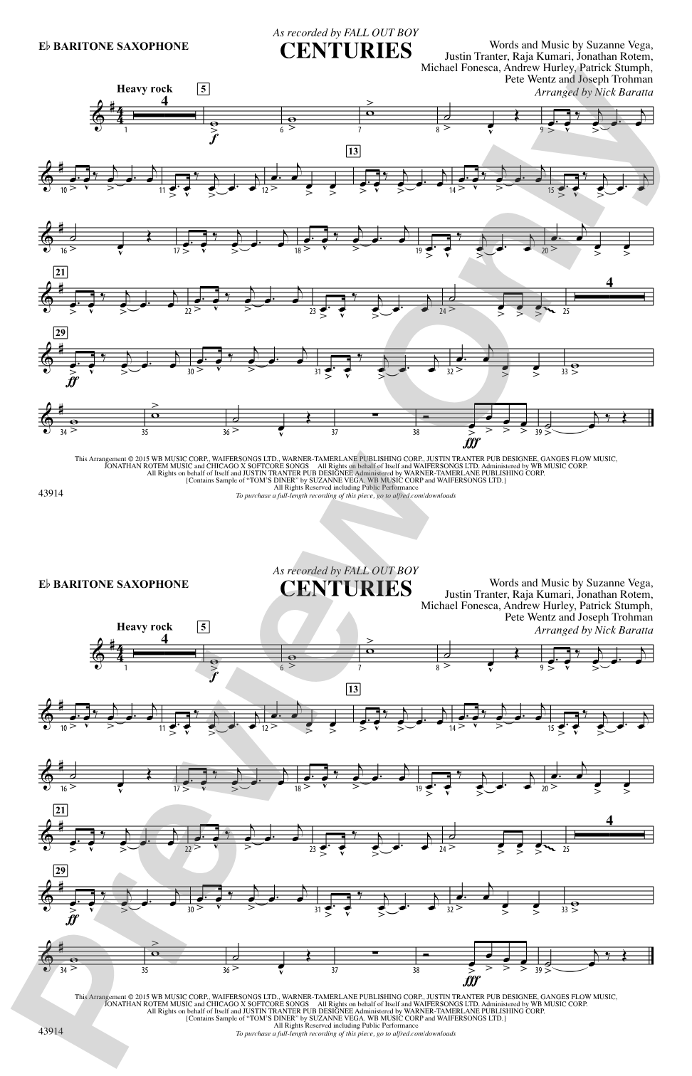 Centuries: E-flat Baritone Saxophone