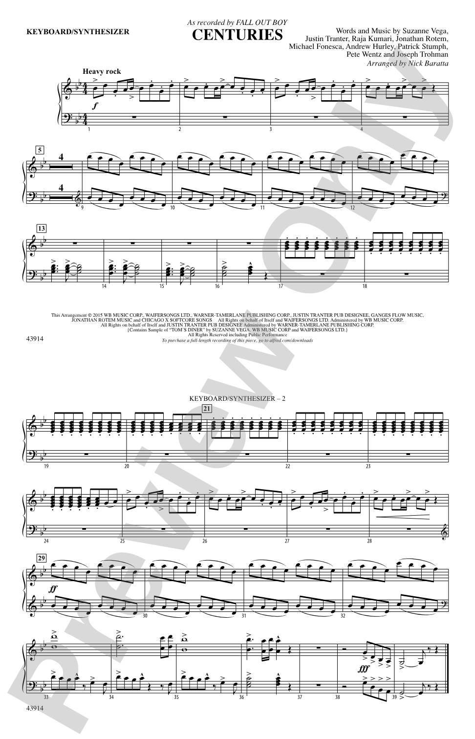 Centuries: Piano Accompaniment