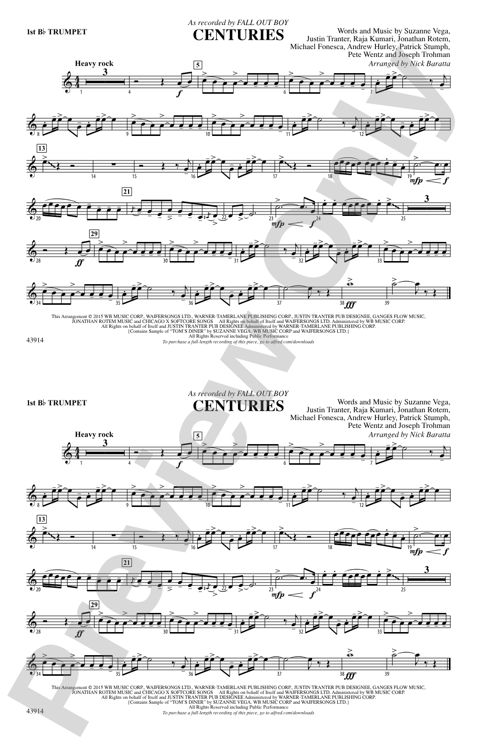 Centuries: 1st B-flat Trumpet