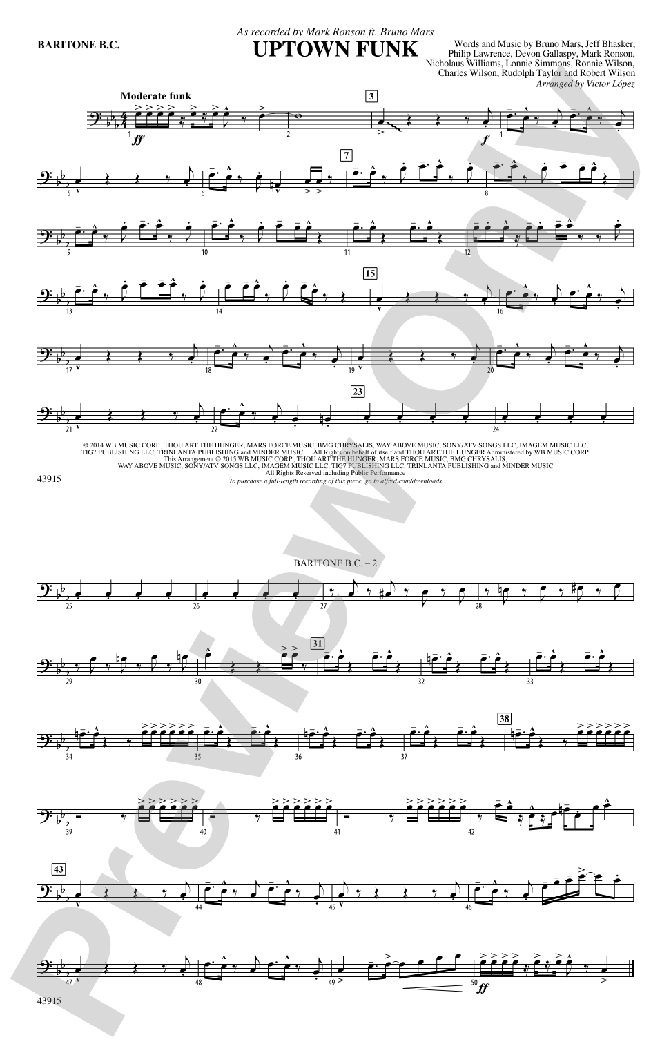 Uptown Funk: Baritone B.C.