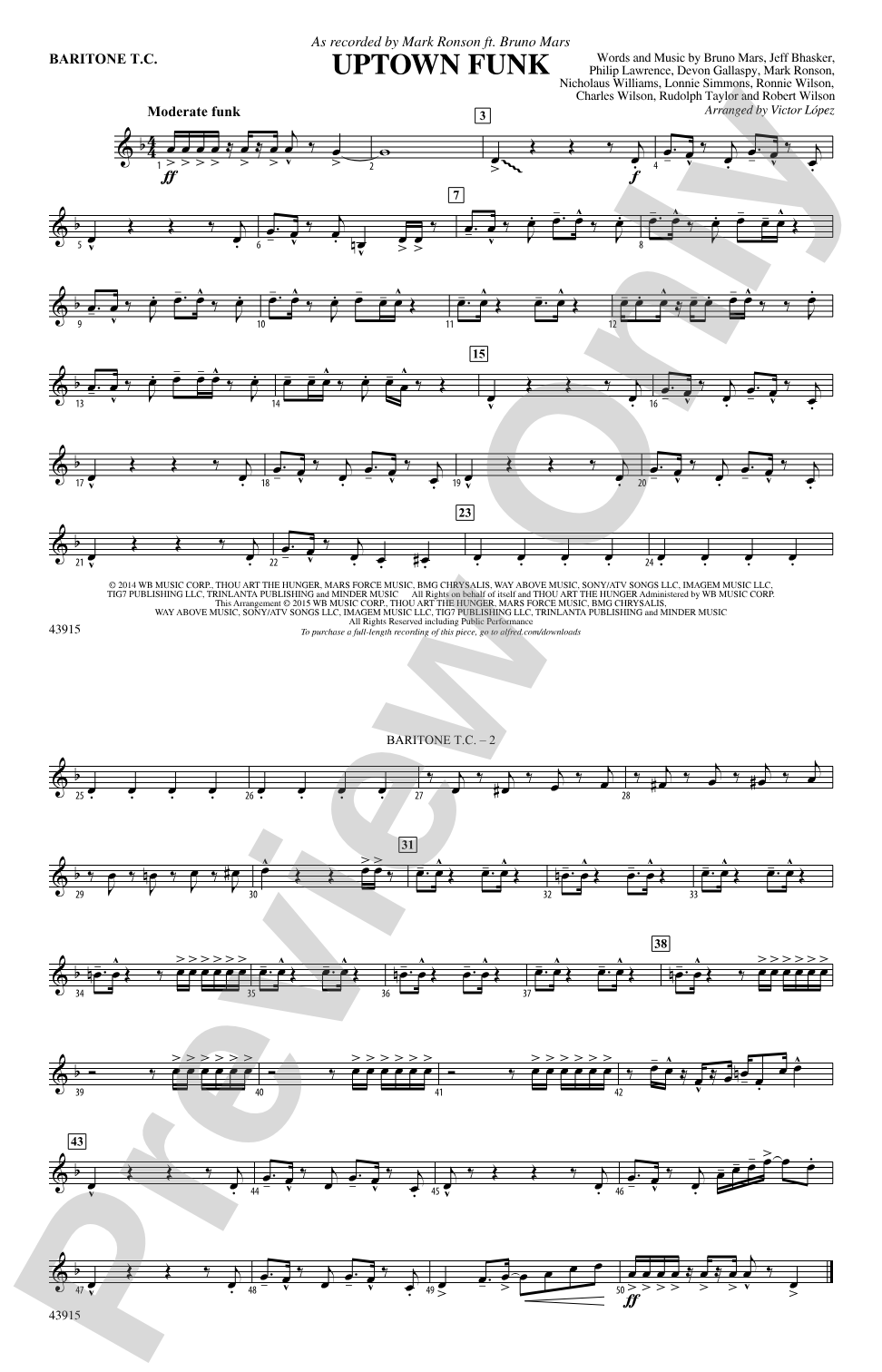 Uptown Funk: Baritone T.C.