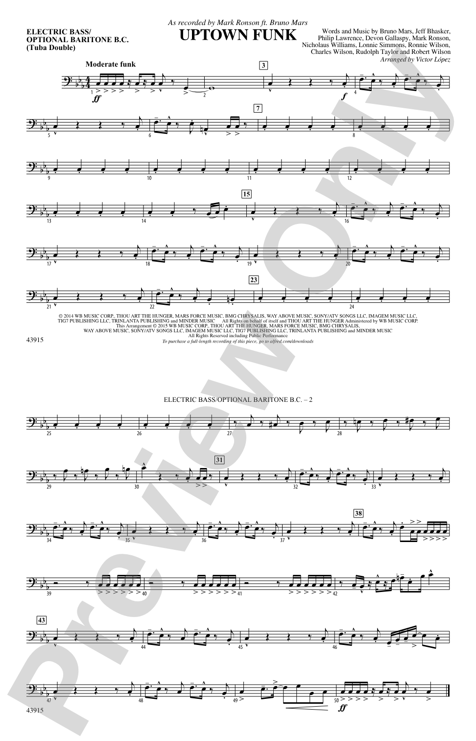 Uptown Funk: Electric Bass