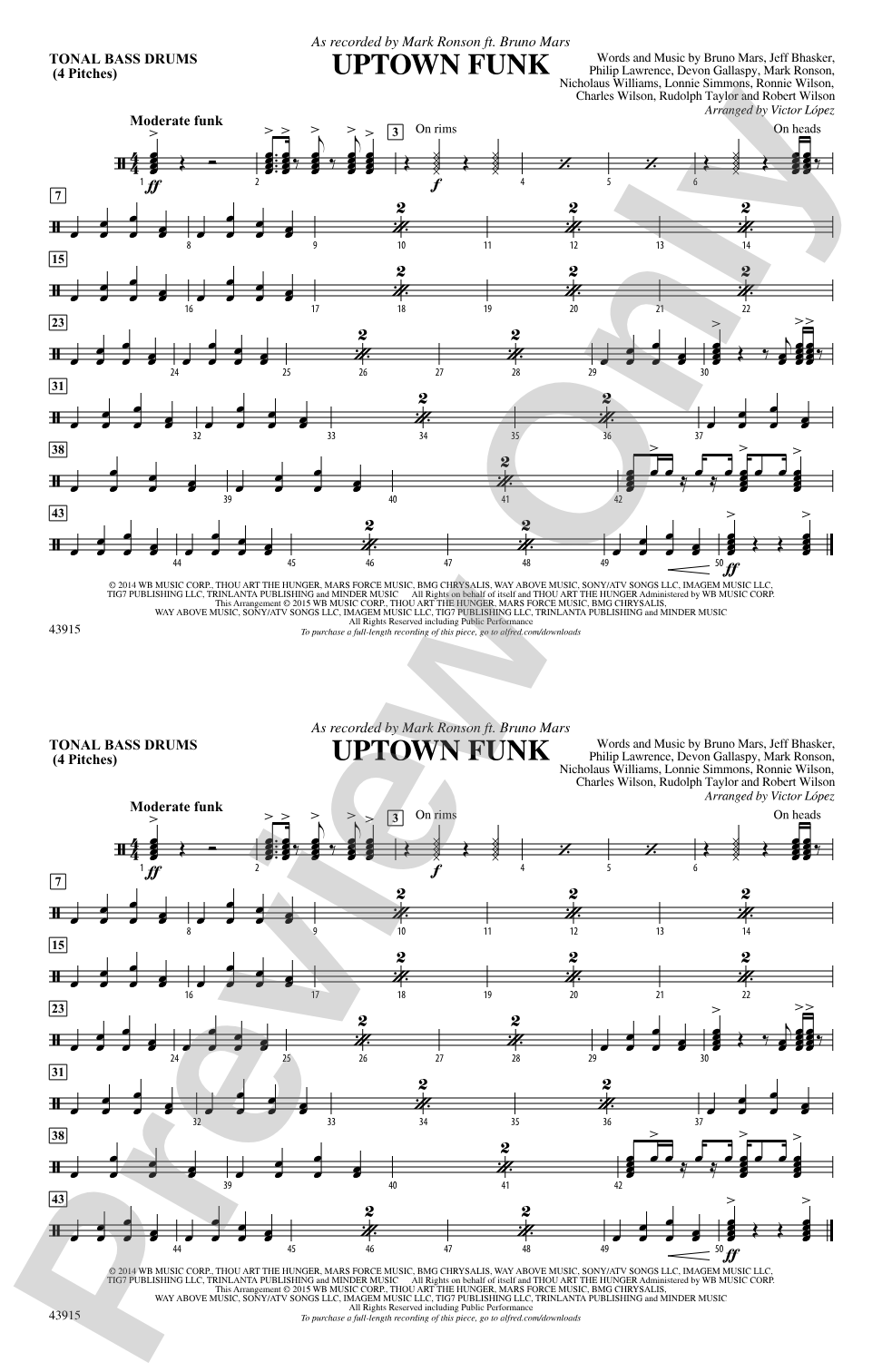 Uptown Funk: Tonal Bass Drum