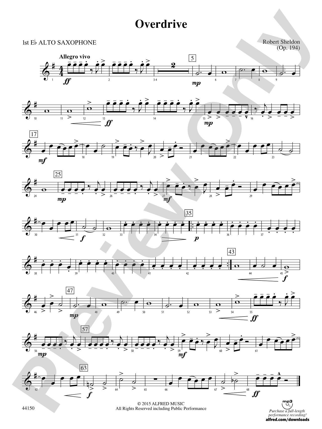 Overdrive: E-flat Alto Saxophone