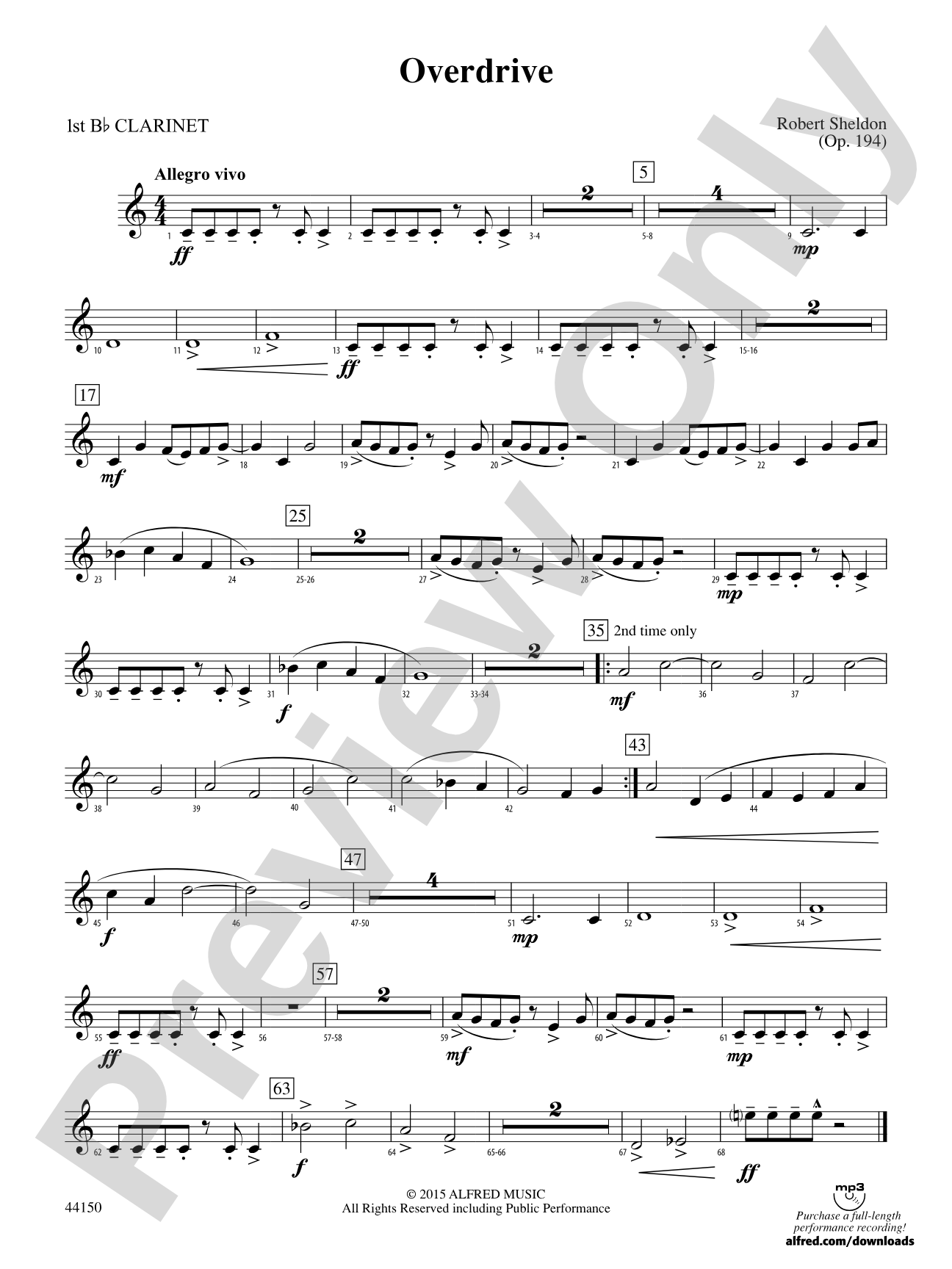 Overdrive: 1st B-flat Clarinet