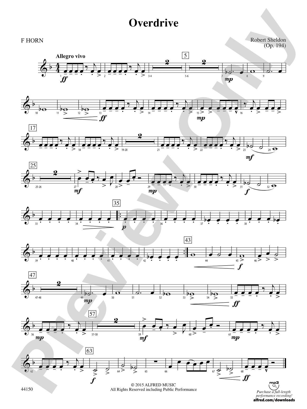 Overdrive: 1st F Horn