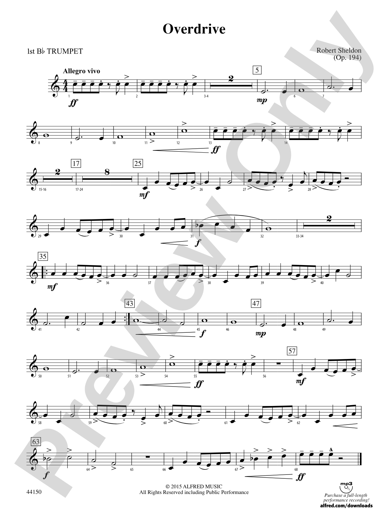 Overdrive: 1st B-flat Trumpet