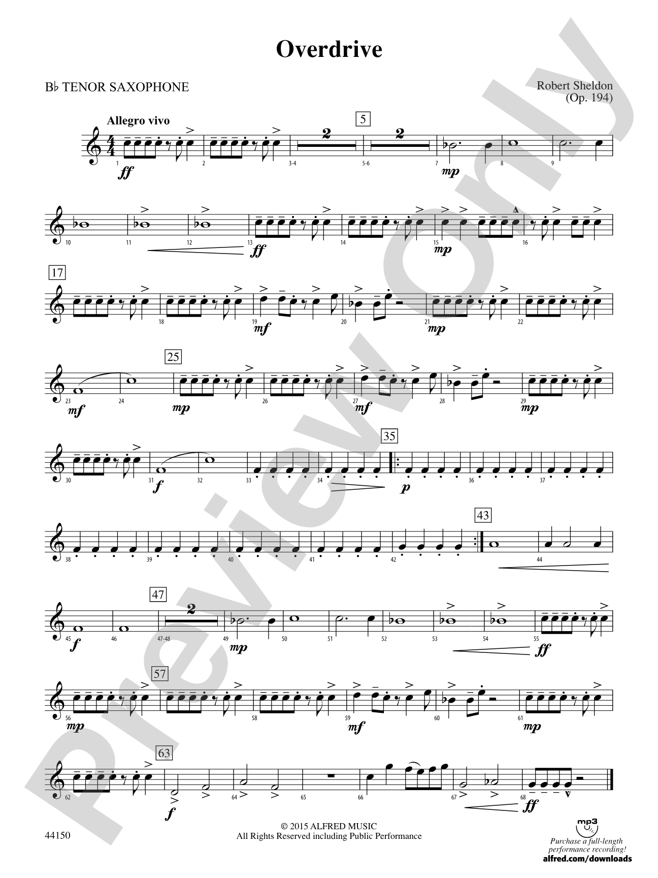 Overdrive: B-flat Tenor Saxophone