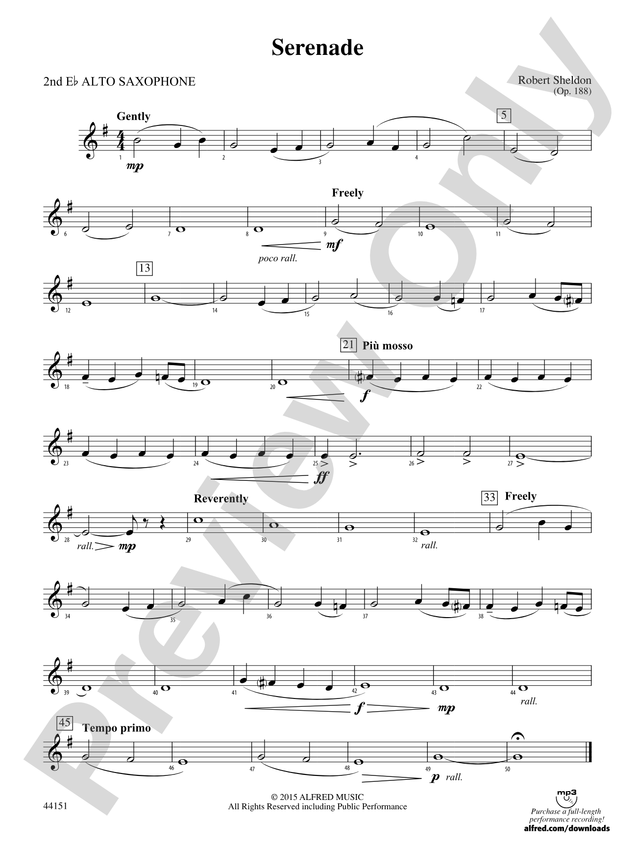 Serenade: 2nd E-flat Alto Saxophone