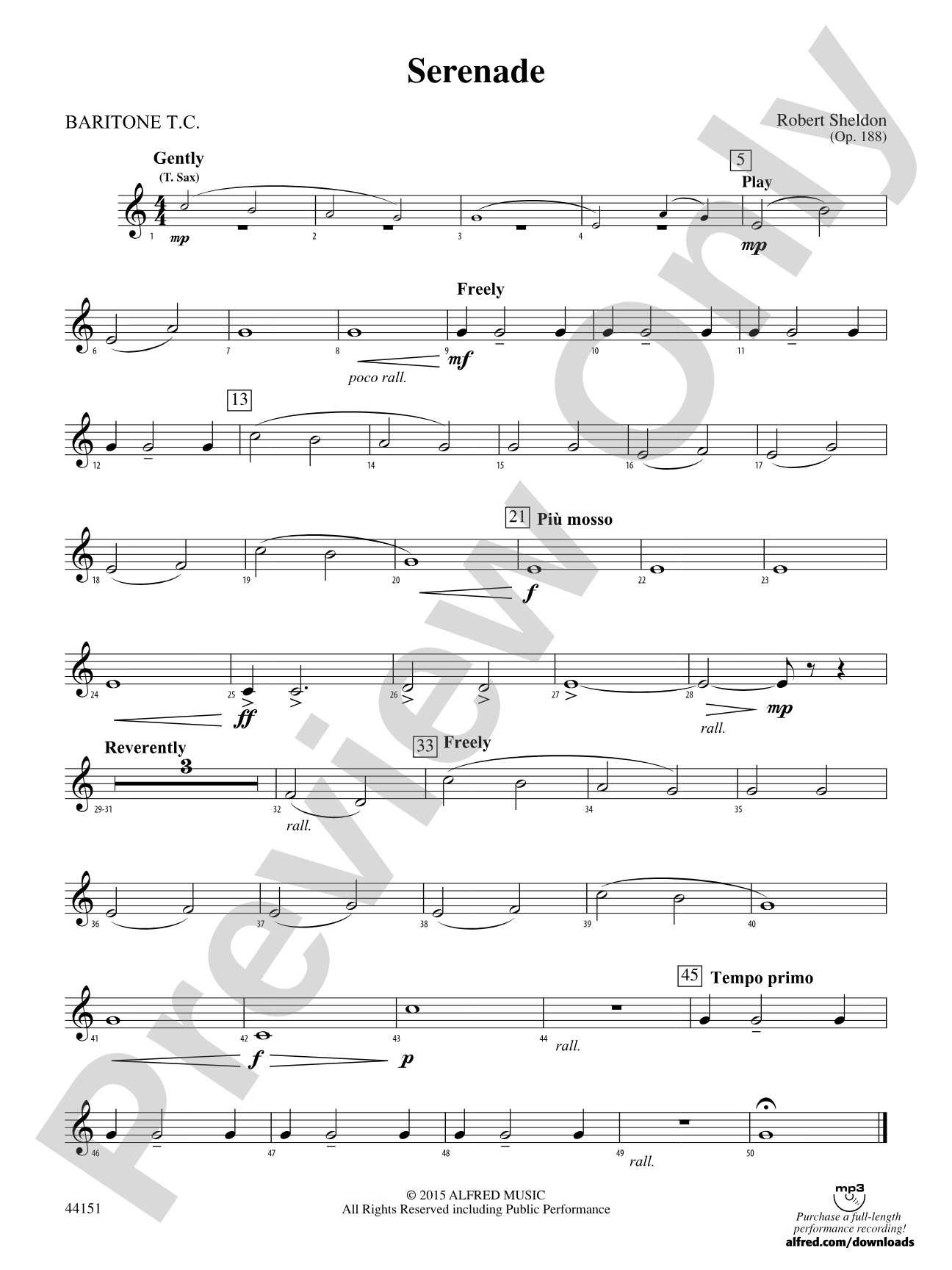 Serenade: Baritone T.C.