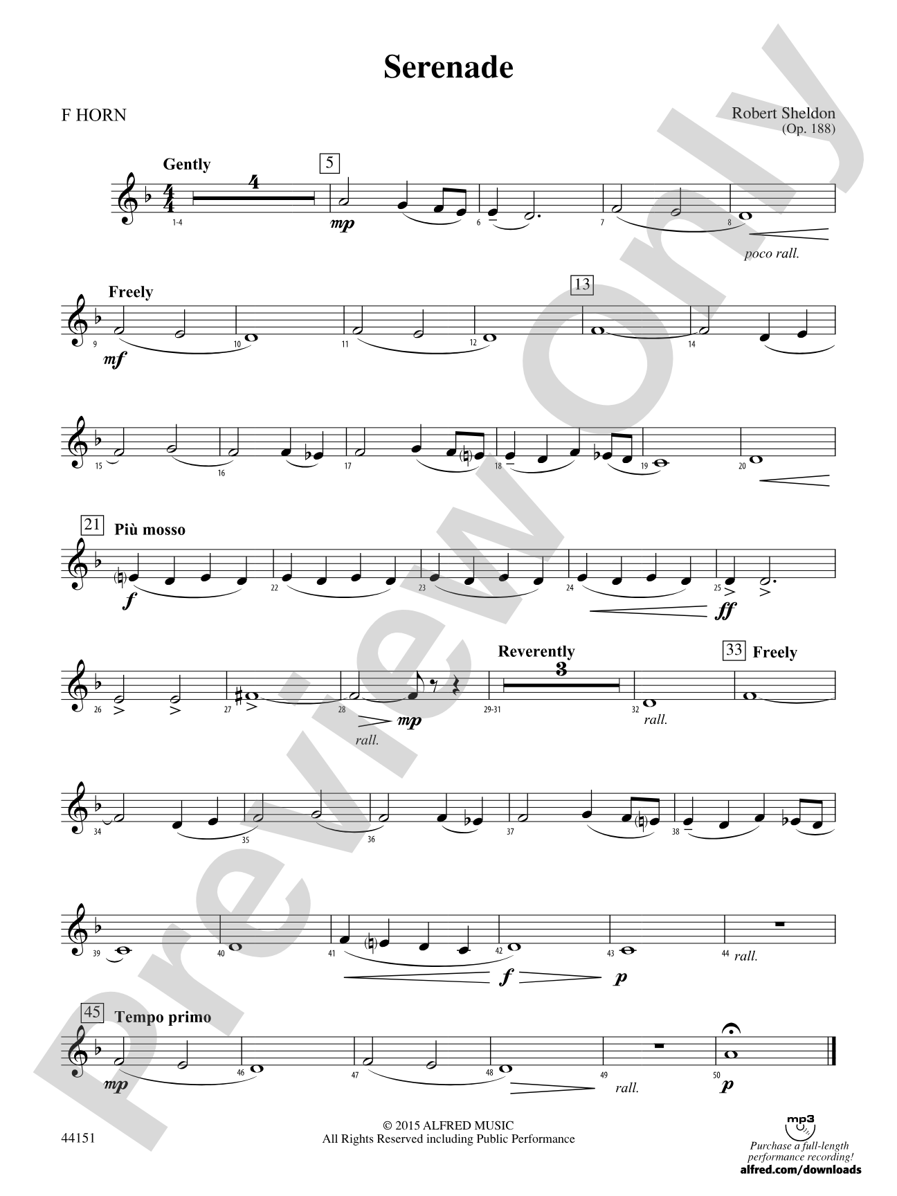 Serenade: 1st F Horn