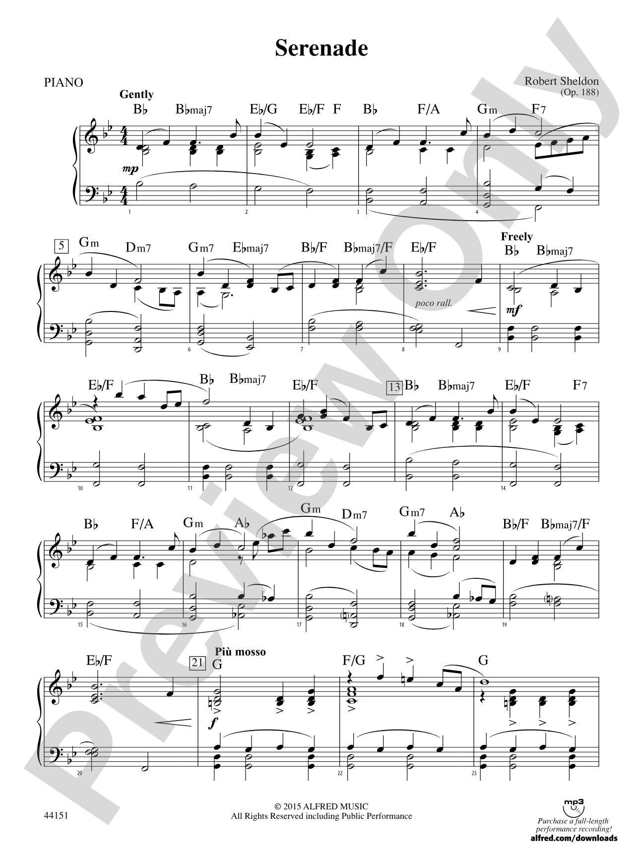 Serenade: Piano Accompaniment