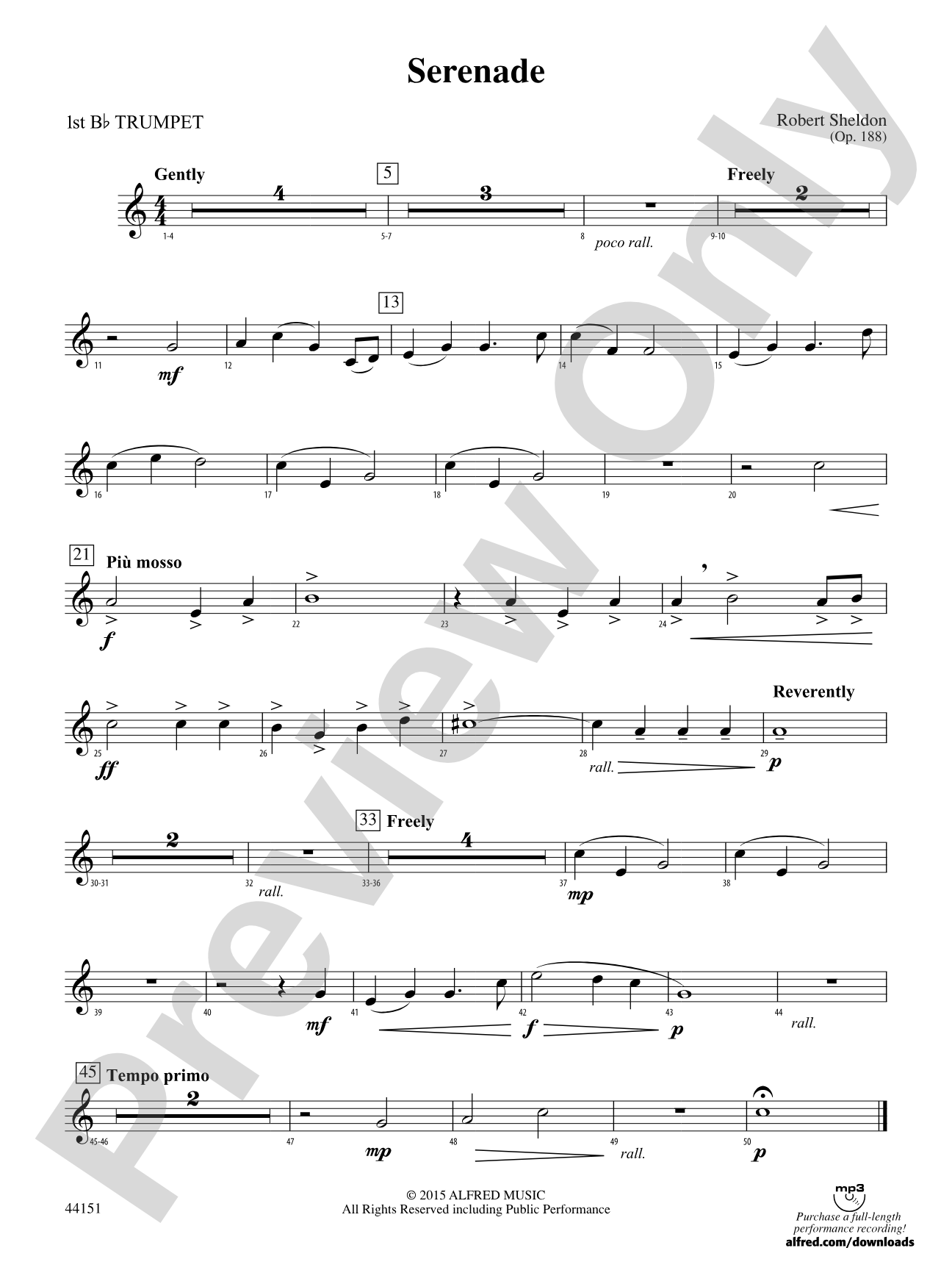 Serenade: 1st B-flat Trumpet