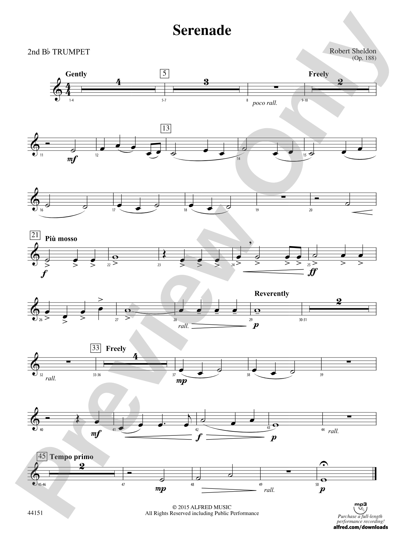 Serenade: 2nd B-flat Trumpet