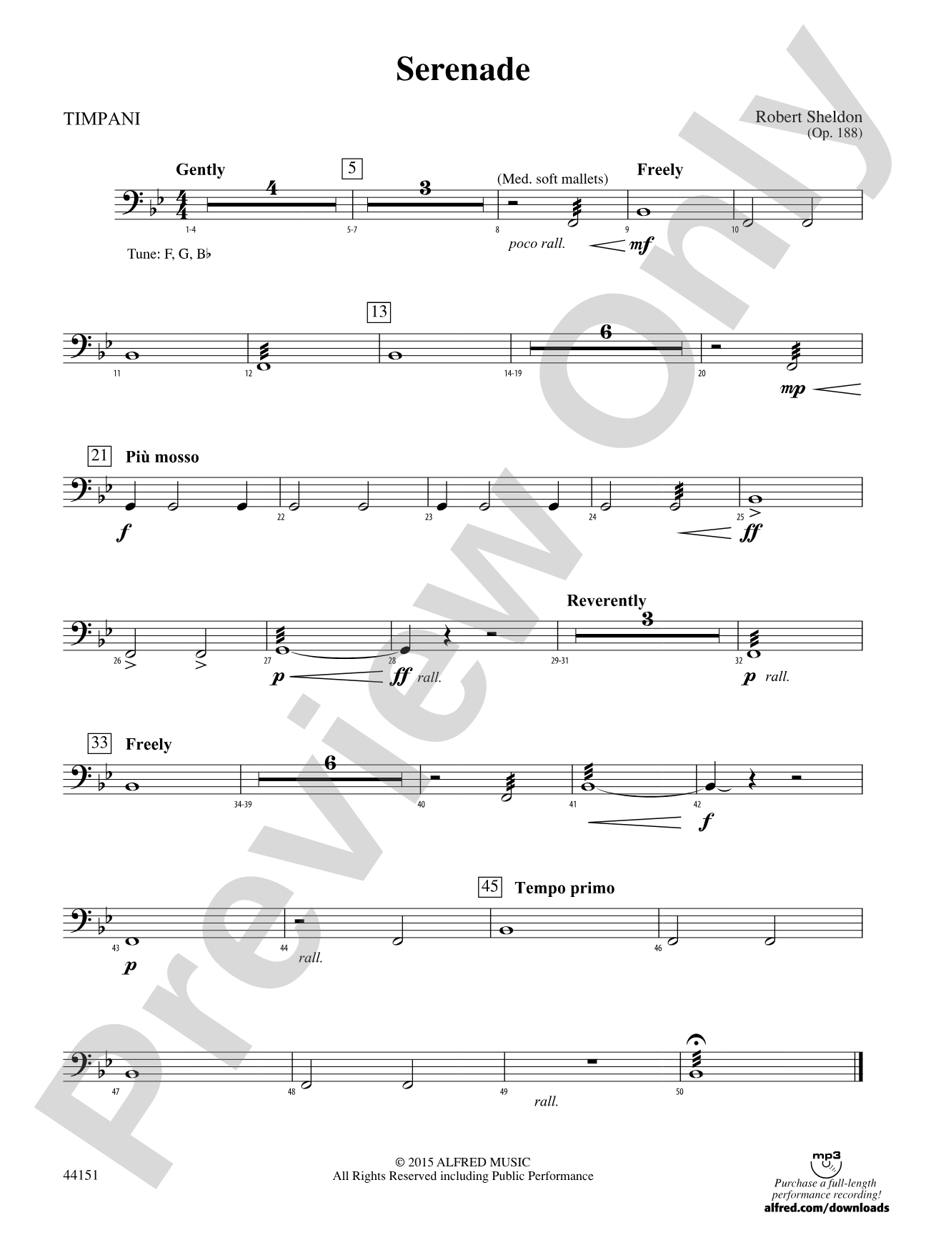 Serenade: Timpani