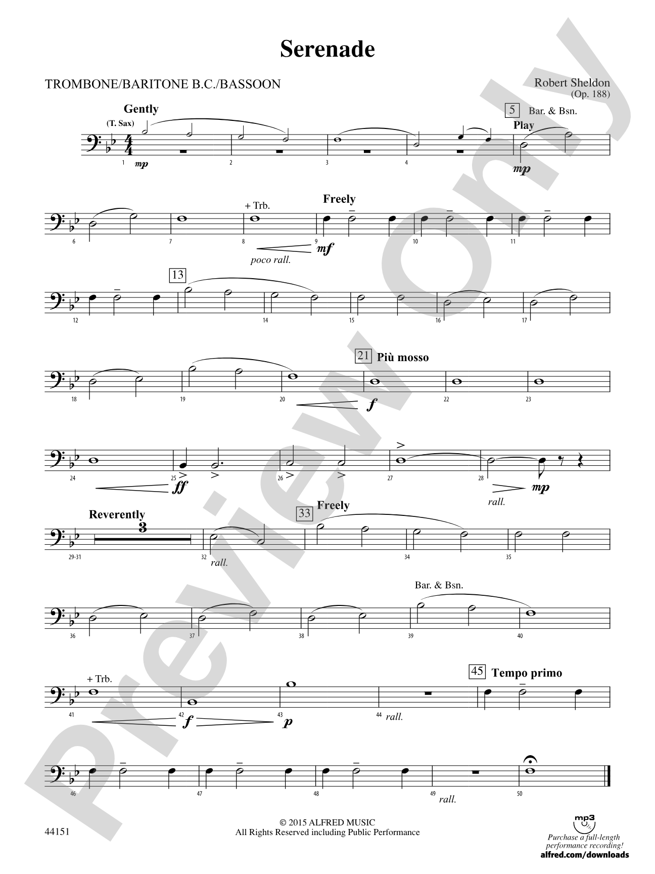 Serenade: 1st Trombone