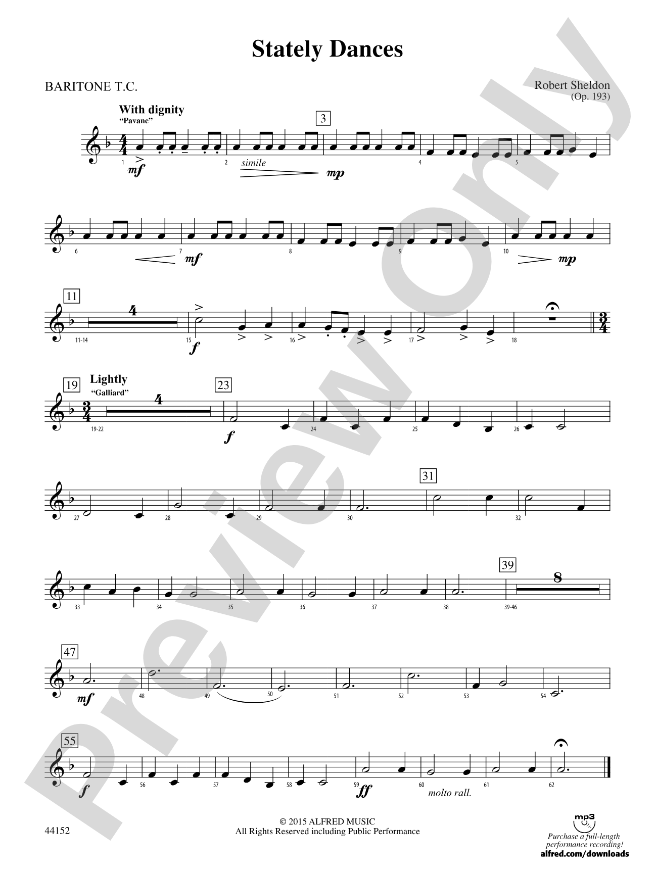 Stately Dances: Baritone T.C.