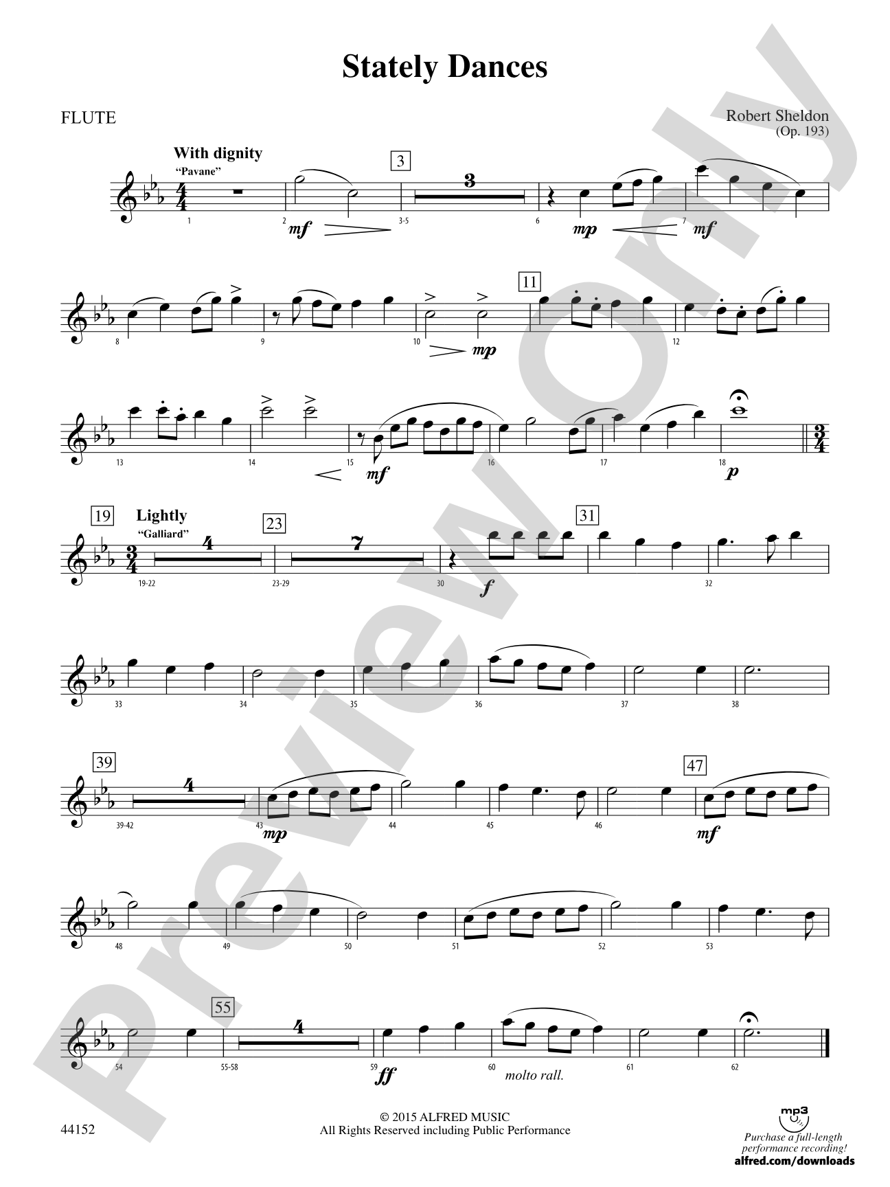 Stately Dances: Flute