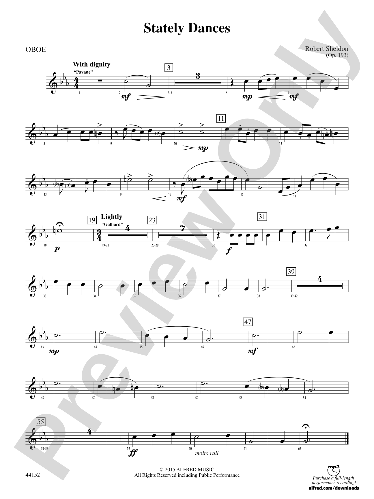 Stately Dances: Oboe