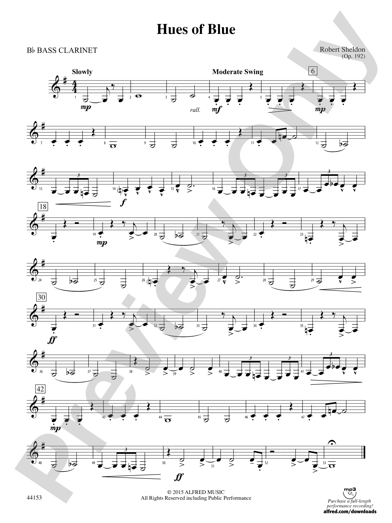 Hues of Blue: B-flat Bass Clarinet