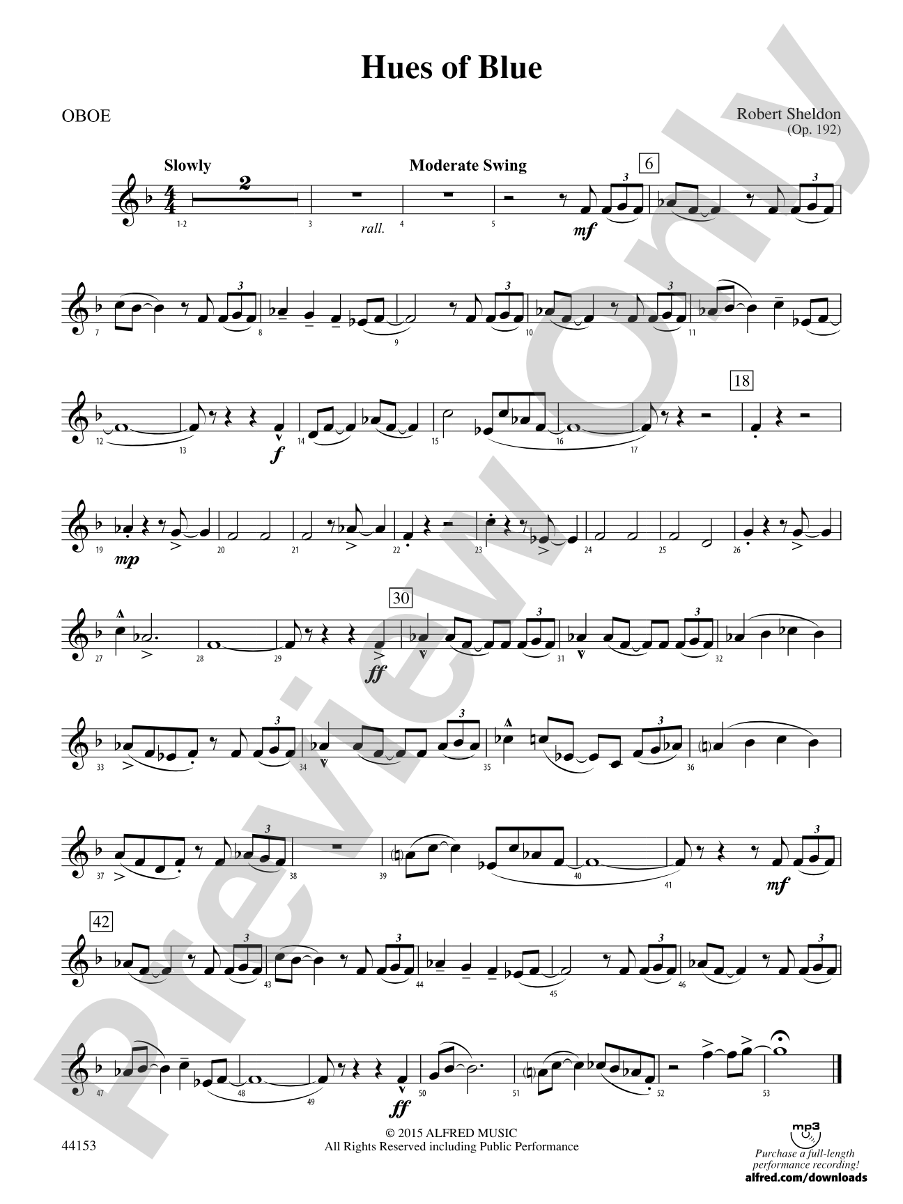 Hues of Blue: Oboe
