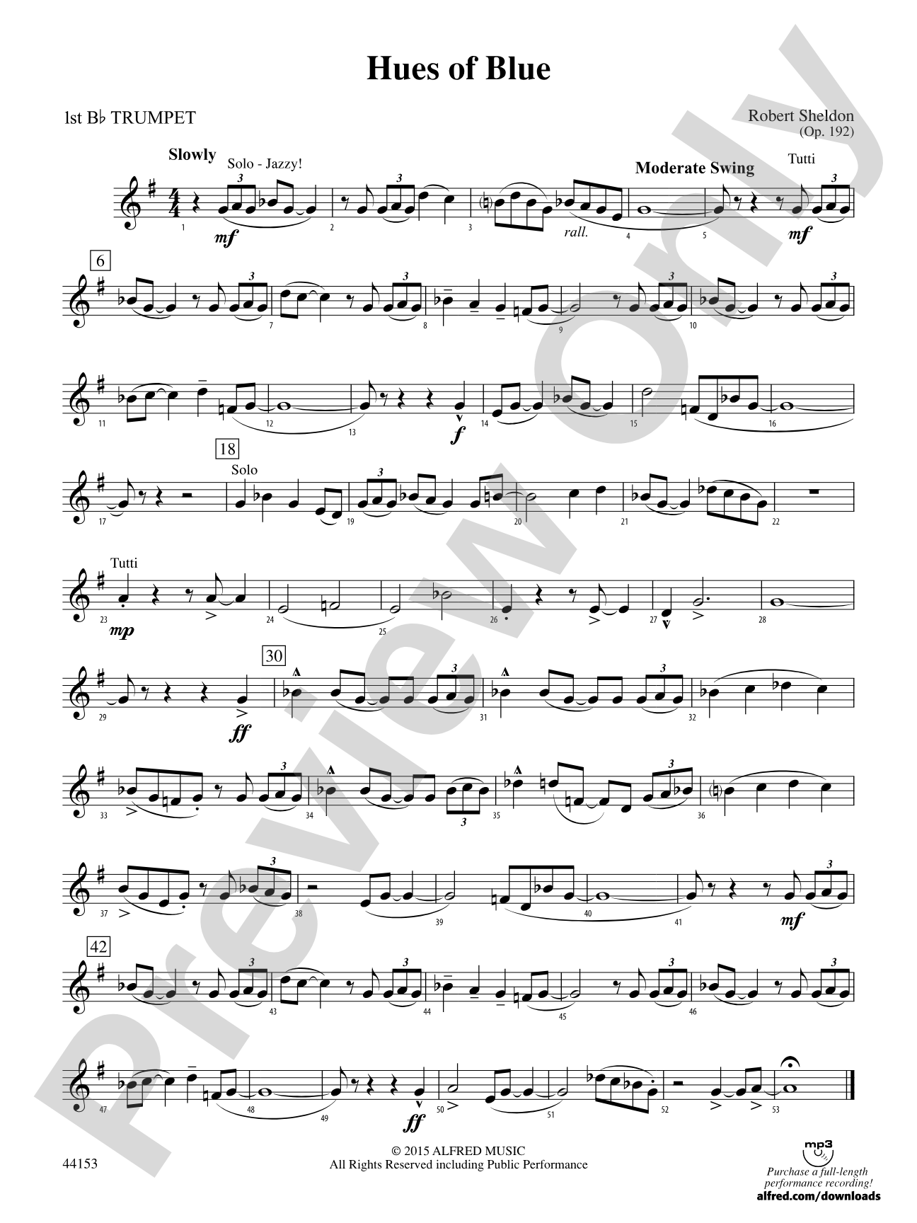 Hues of Blue: 1st B-flat Trumpet
