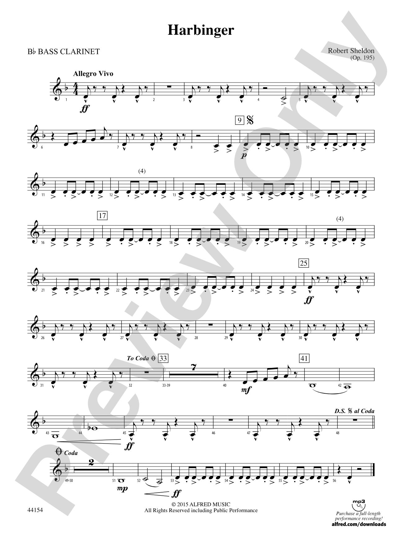 Harbinger: B-flat Bass Clarinet