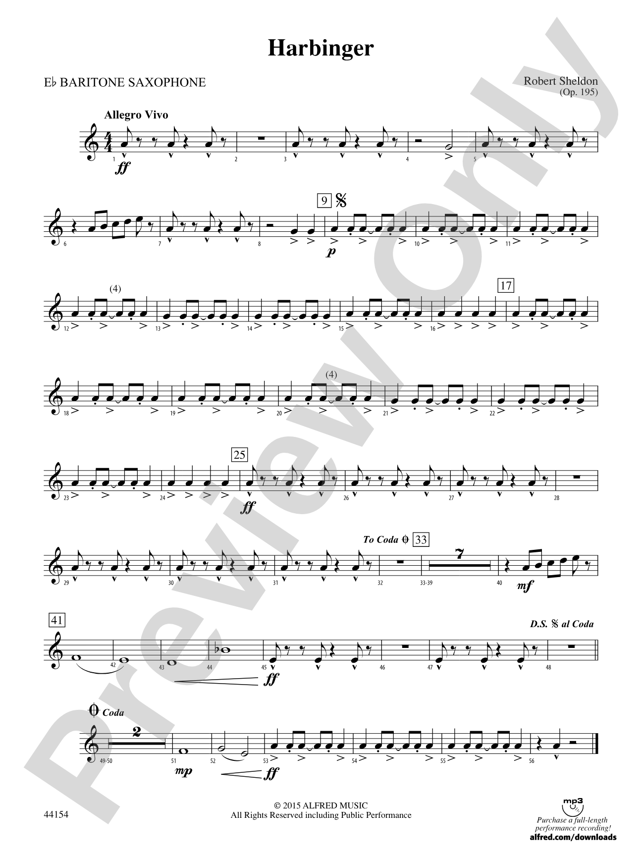 Harbinger: E-flat Baritone Saxophone