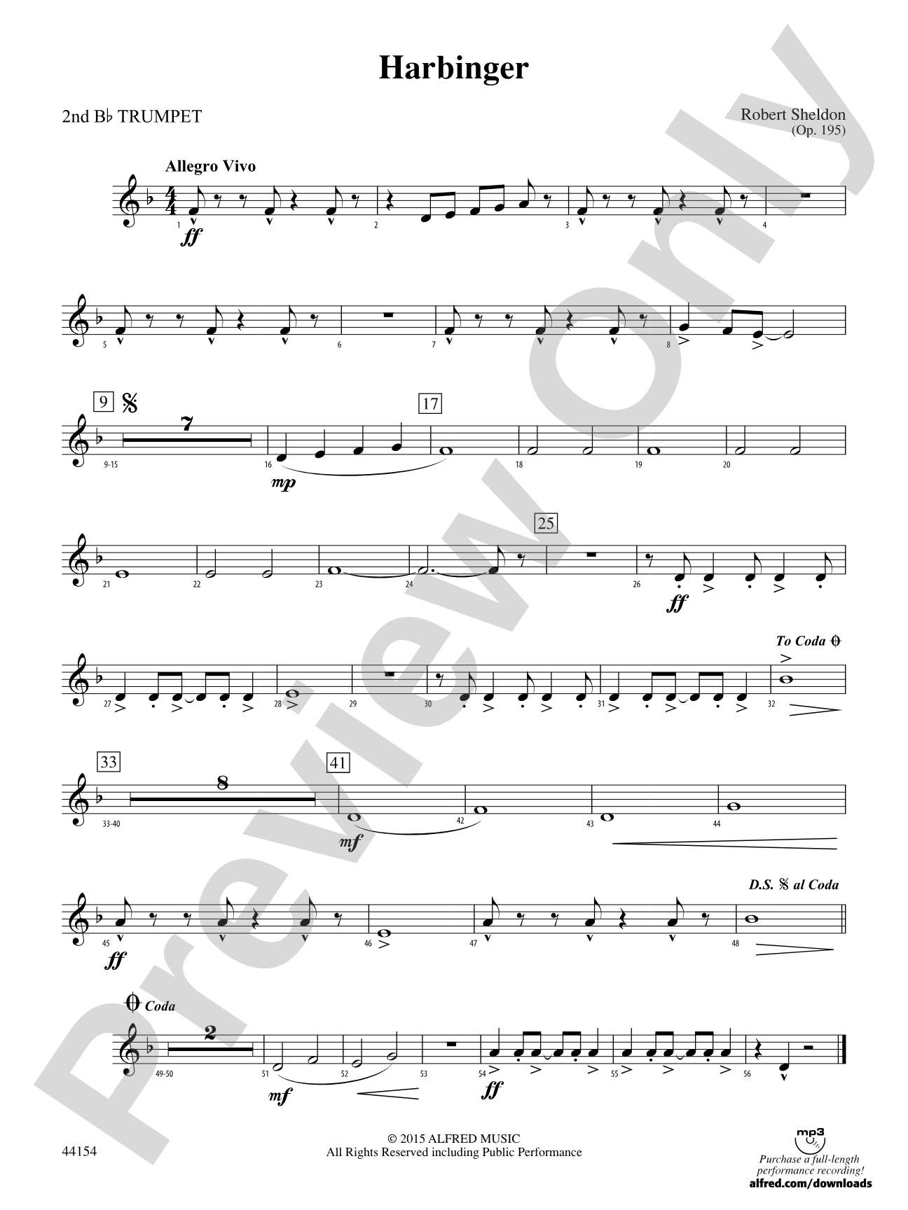 Harbinger: 2nd B-flat Trumpet