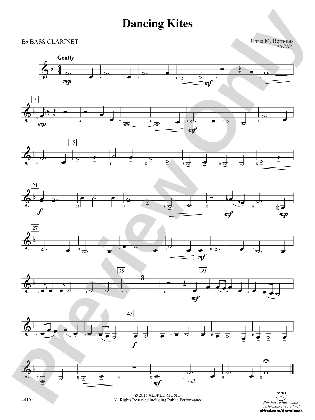 Dancing Kites: B-flat Bass Clarinet