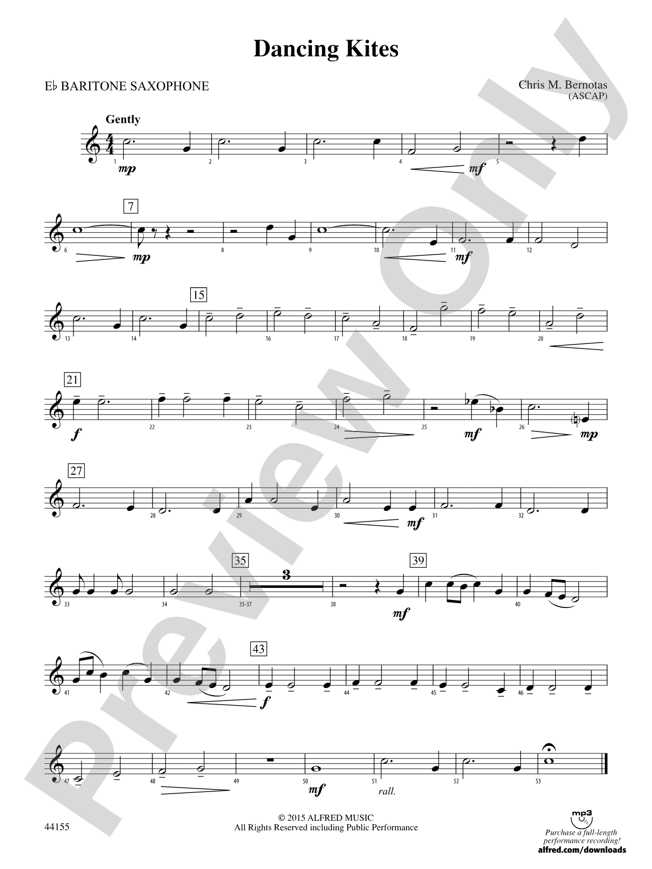 Dancing Kites: E-flat Baritone Saxophone