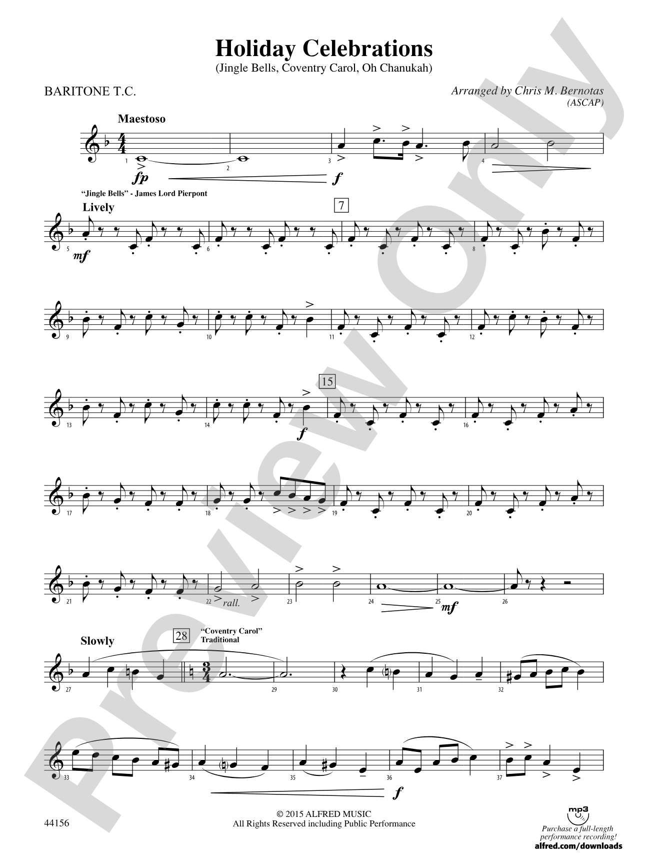 Holiday Celebrations: Baritone T.C.