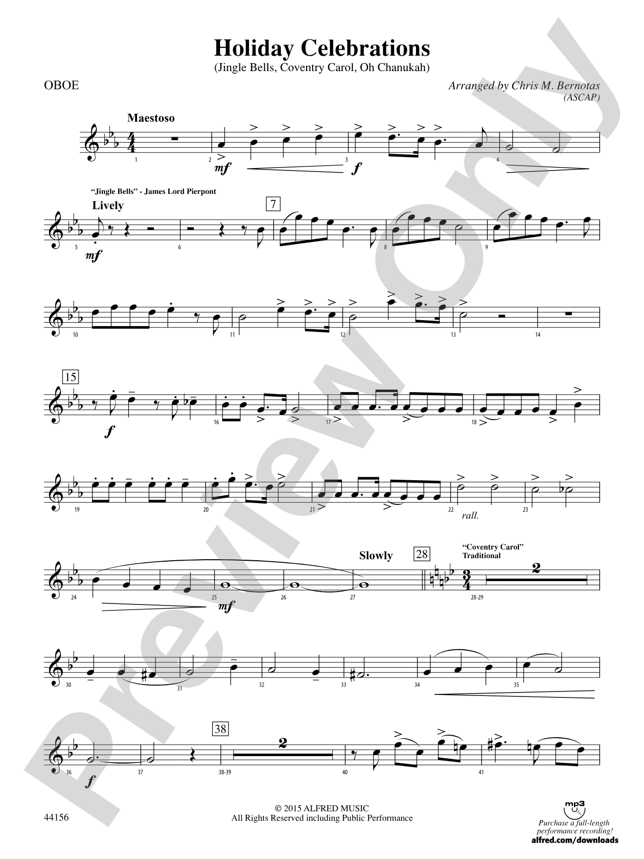 Holiday Celebrations: Oboe