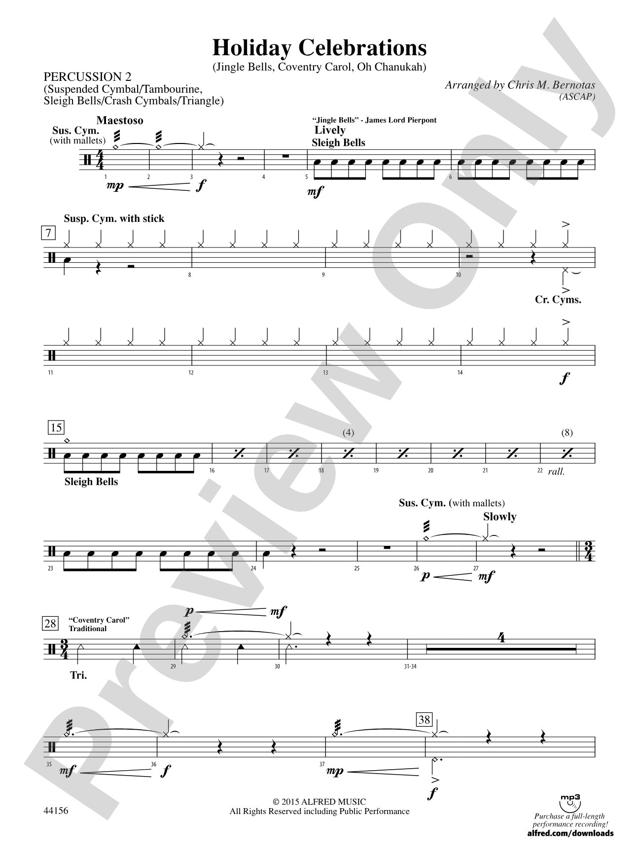 Holiday Celebrations: 2nd Percussion