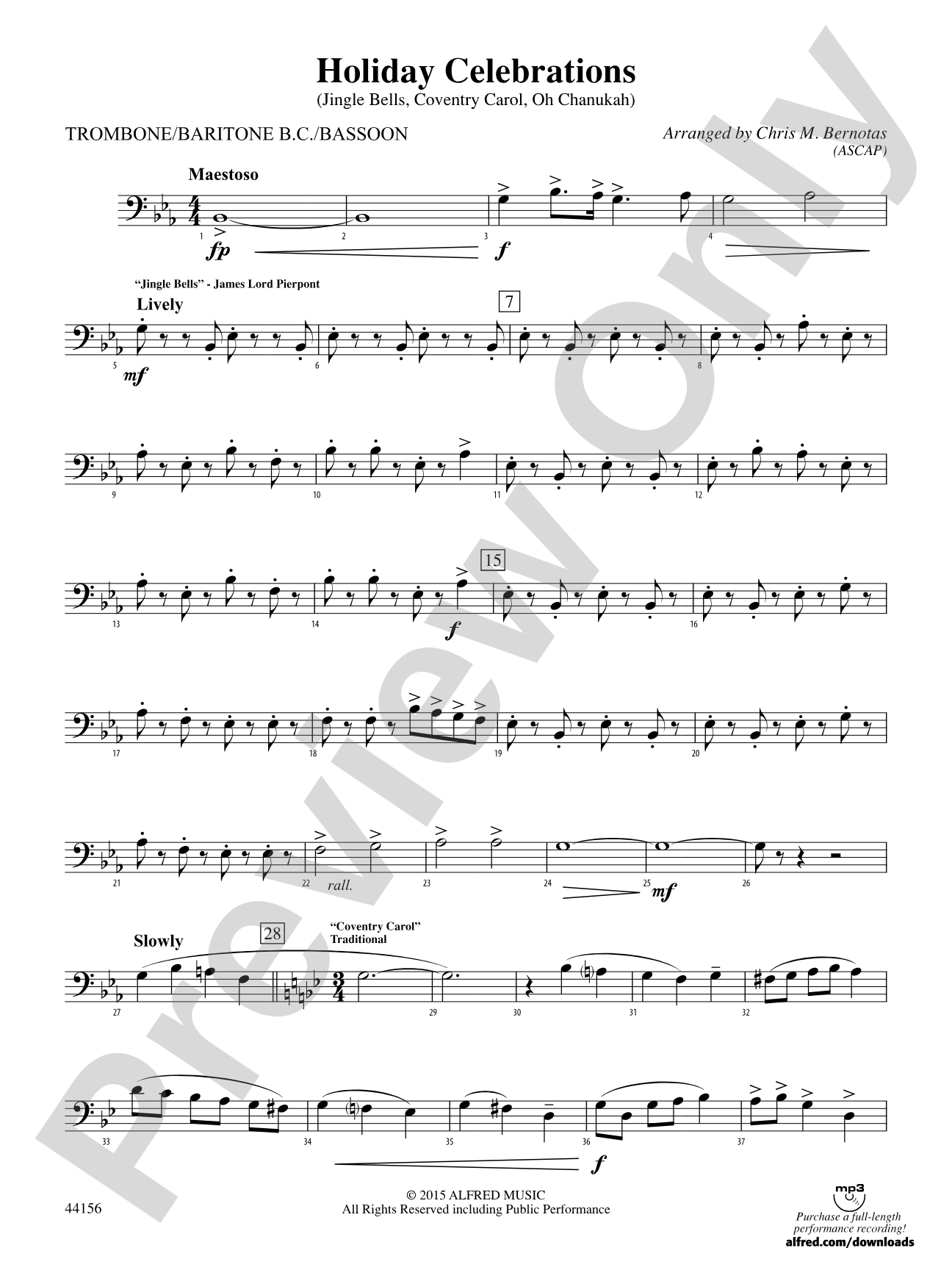 Holiday Celebrations: 1st Trombone
