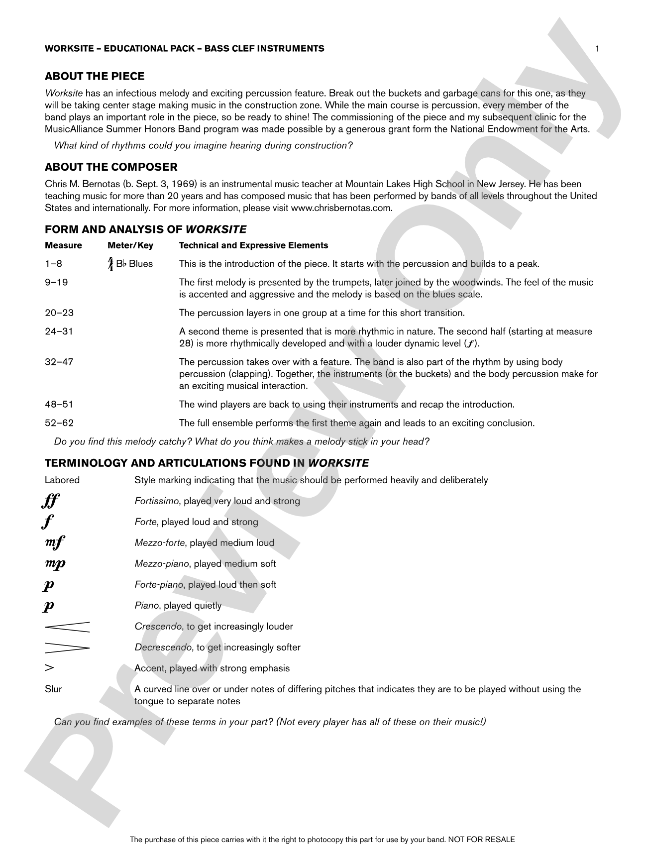Worksite: Bass Clef Educational Pack