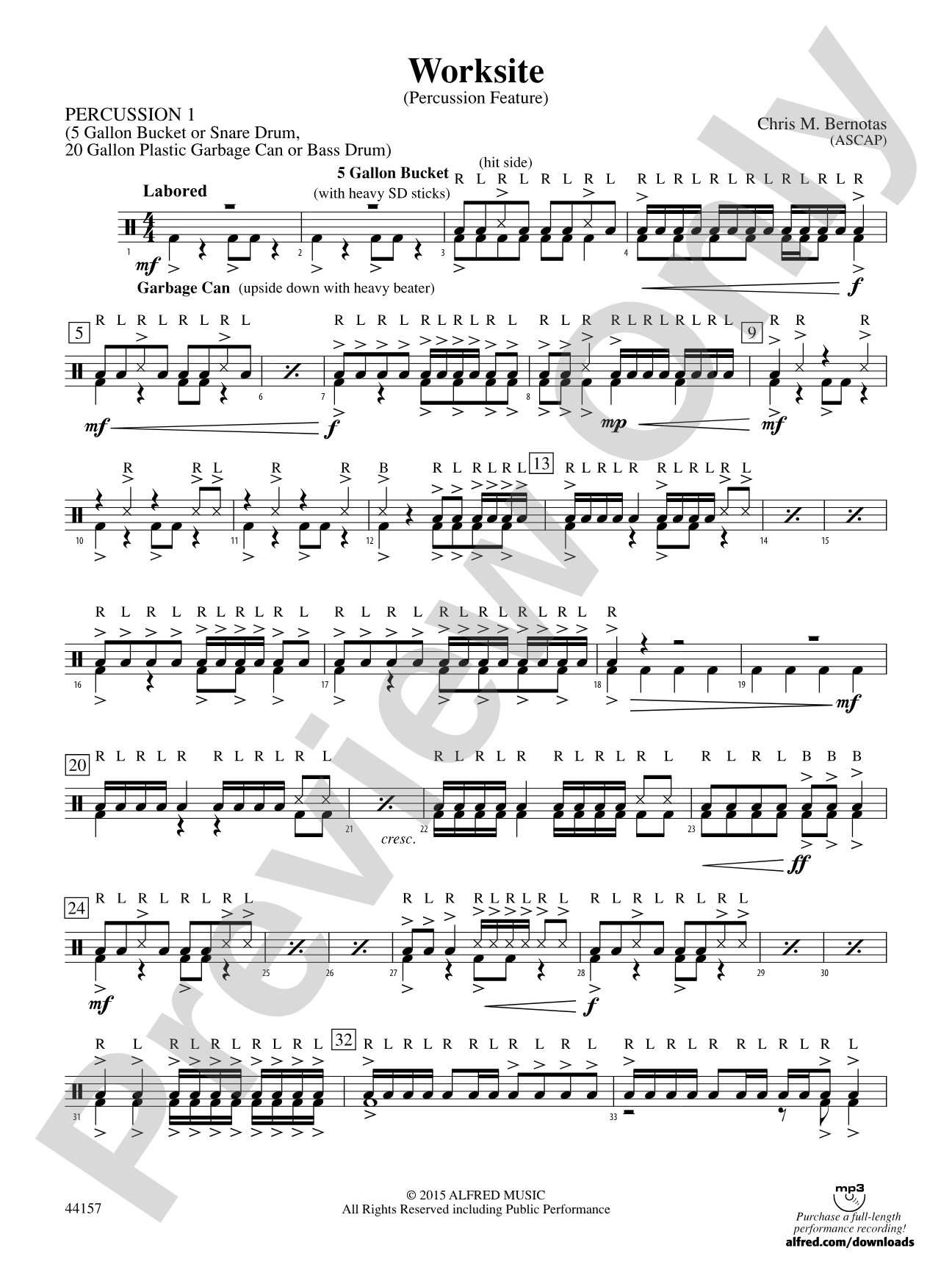 Worksite: 1st Percussion