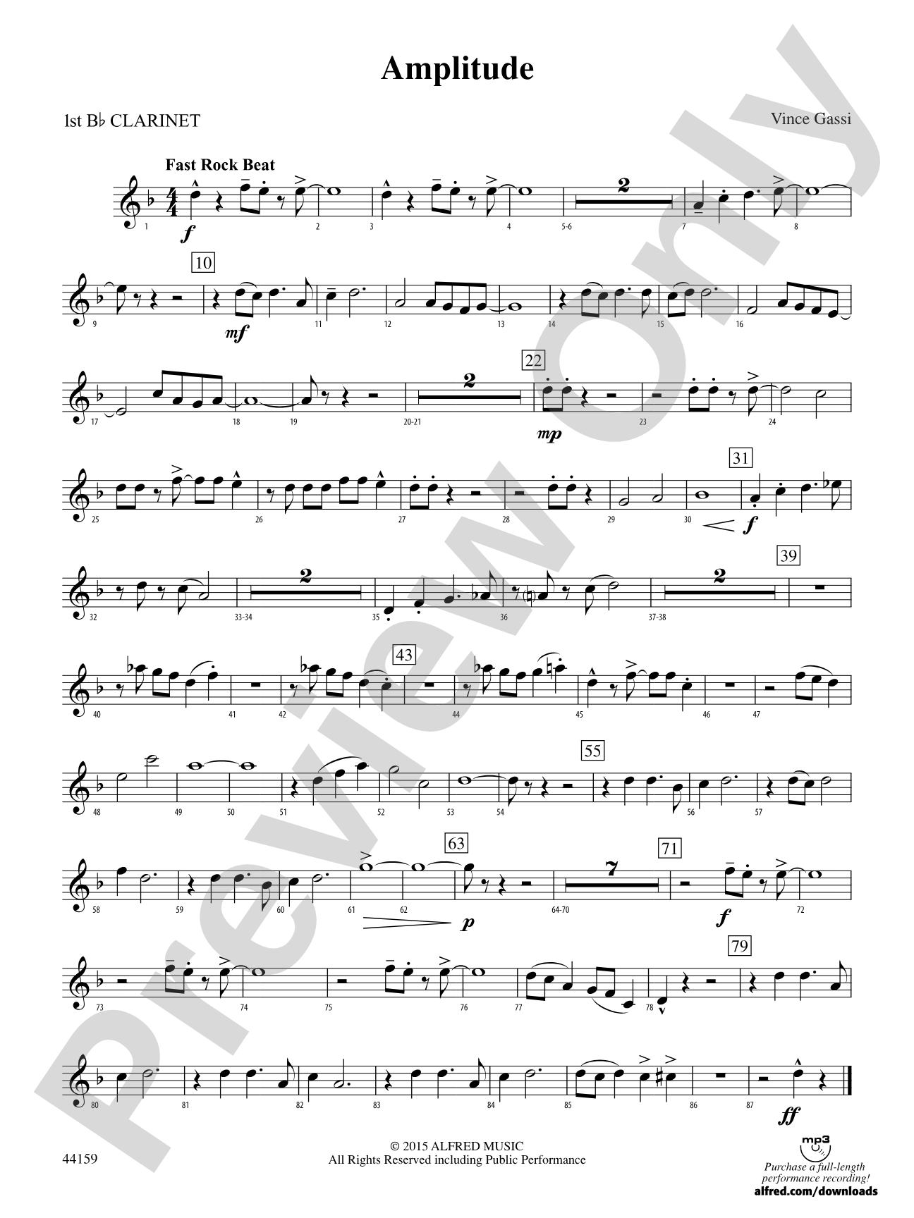 Amplitude: 1st B-flat Clarinet