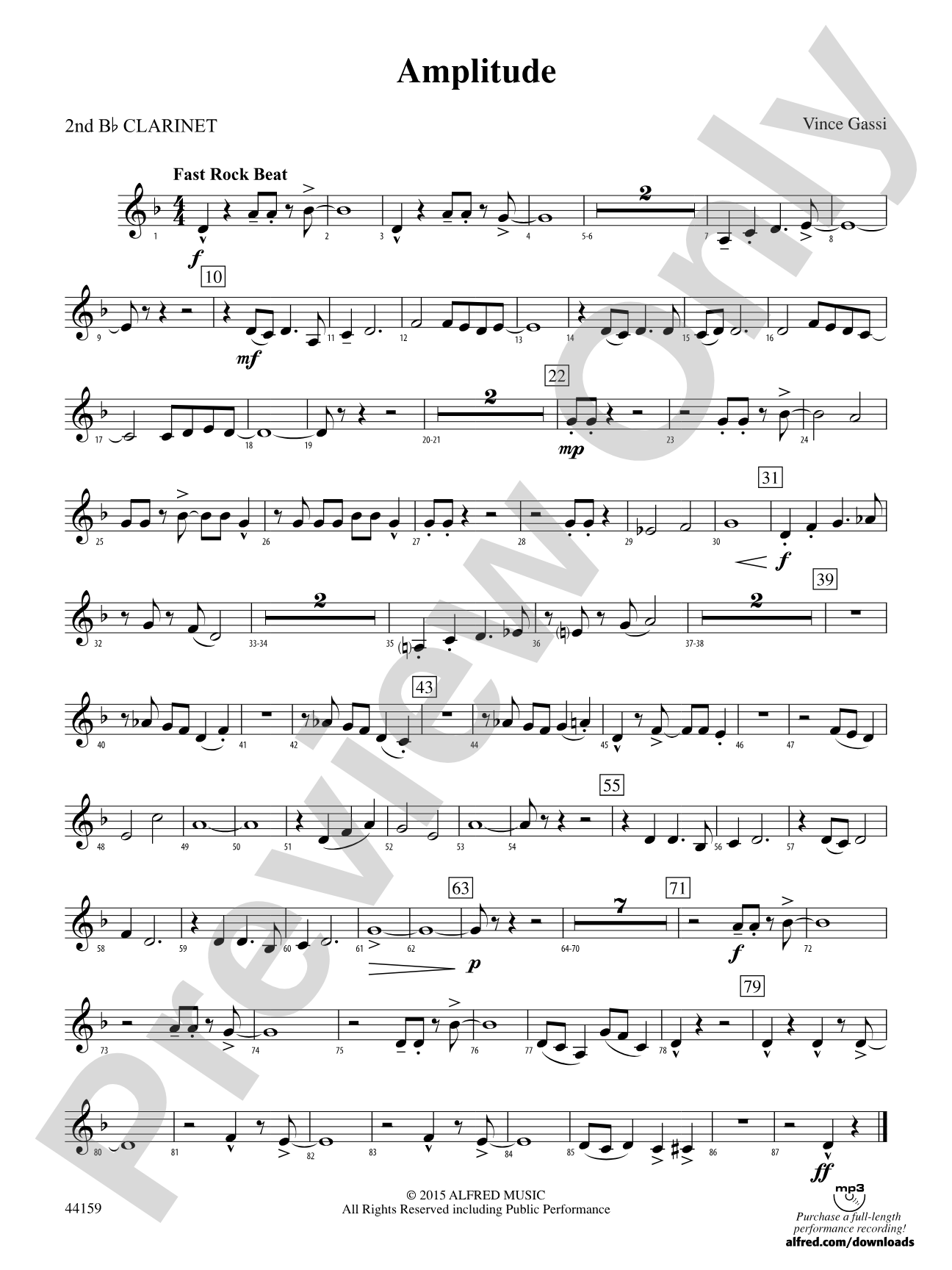 Amplitude: 2nd B-flat Clarinet