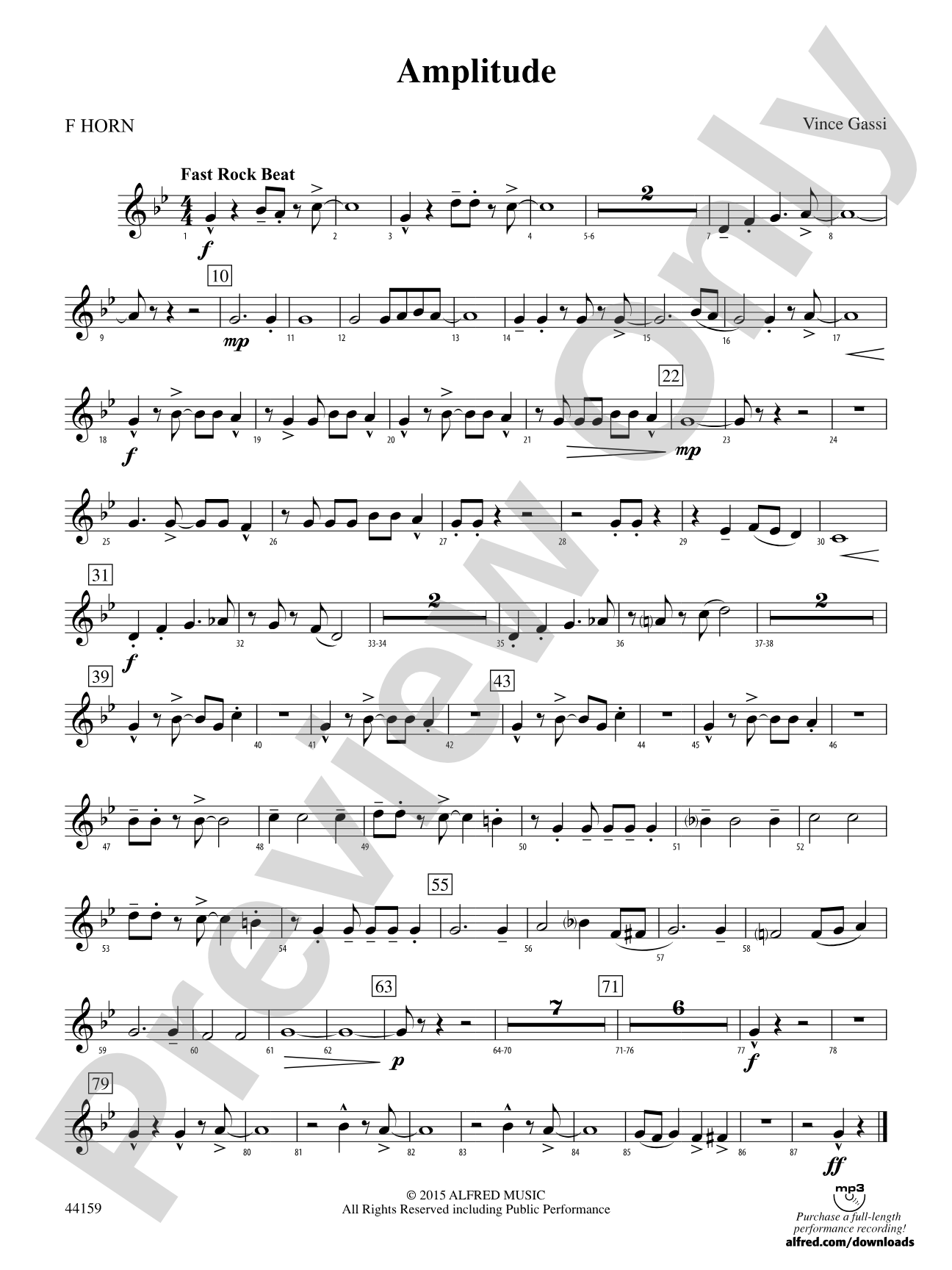 Amplitude: 1st F Horn